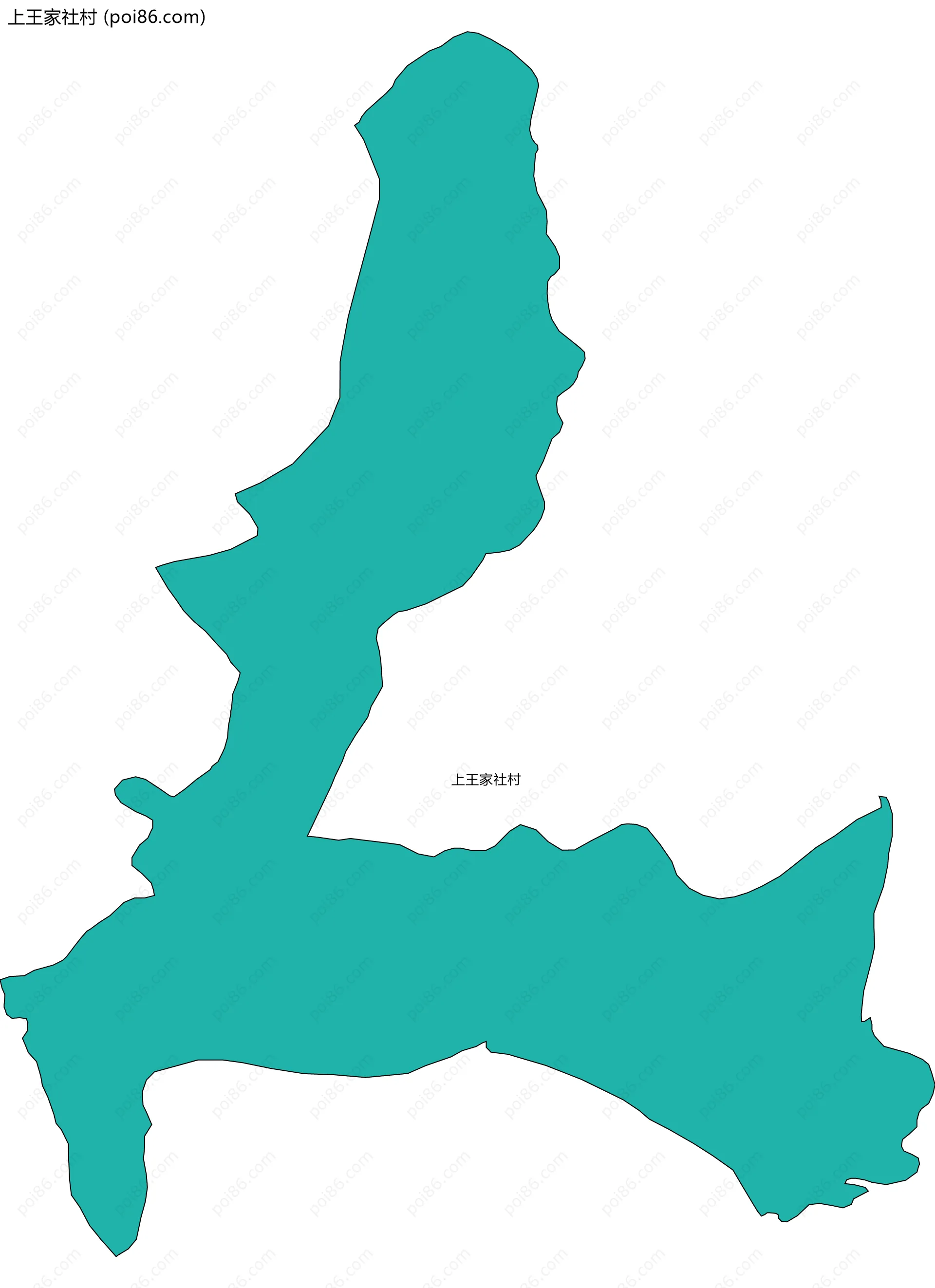 上王家社村边界地图