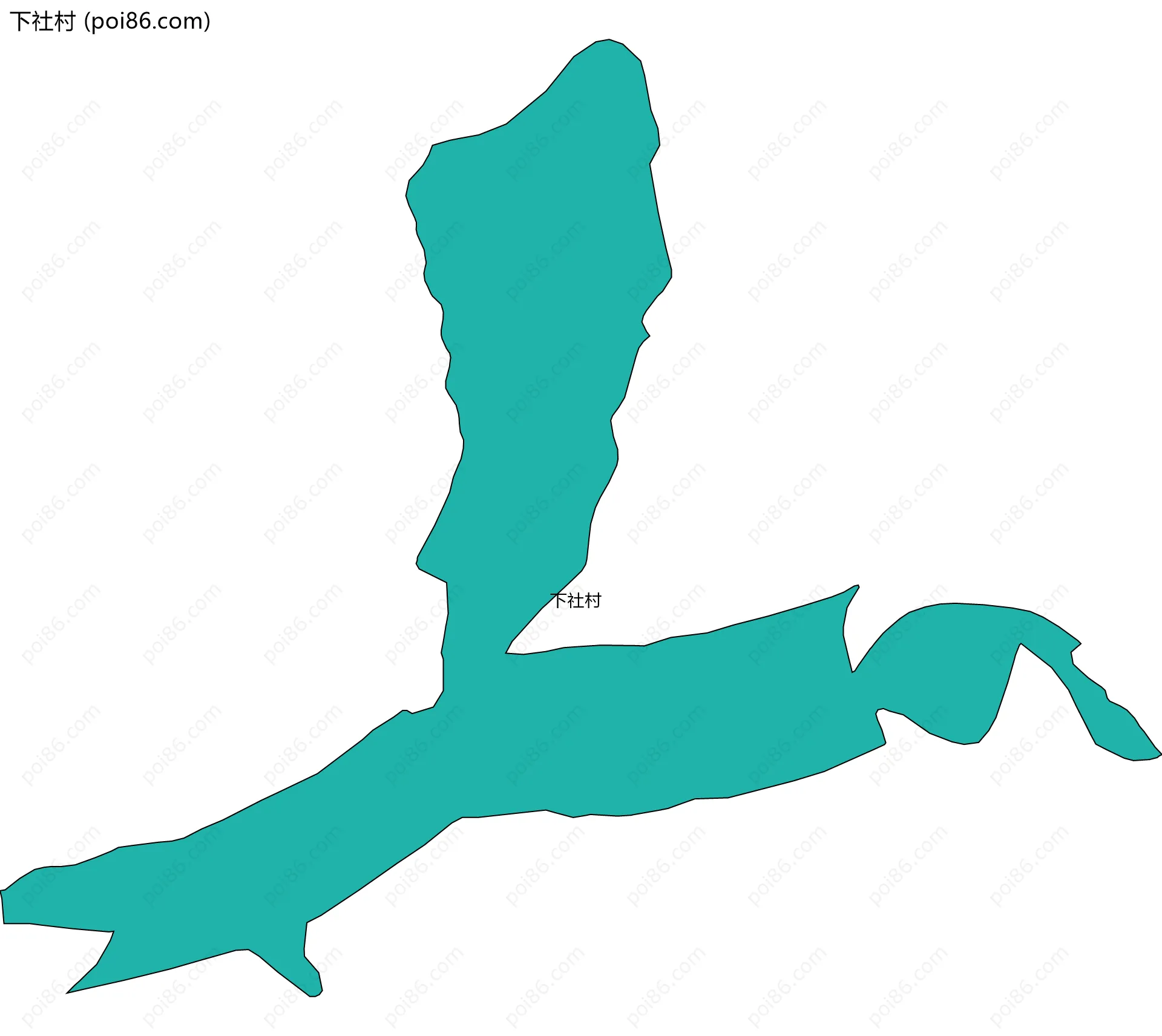 下社村边界地图