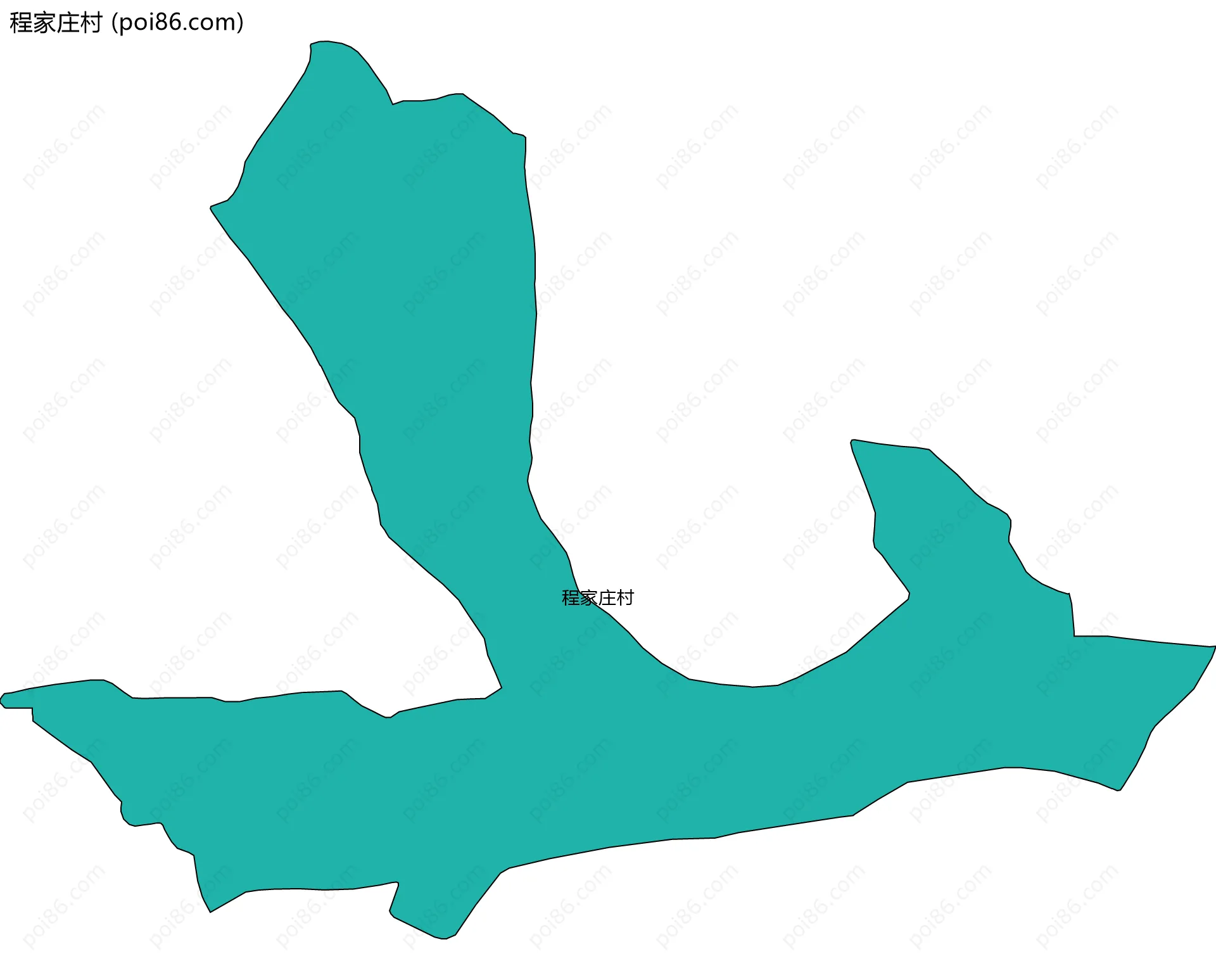 程家庄村边界地图