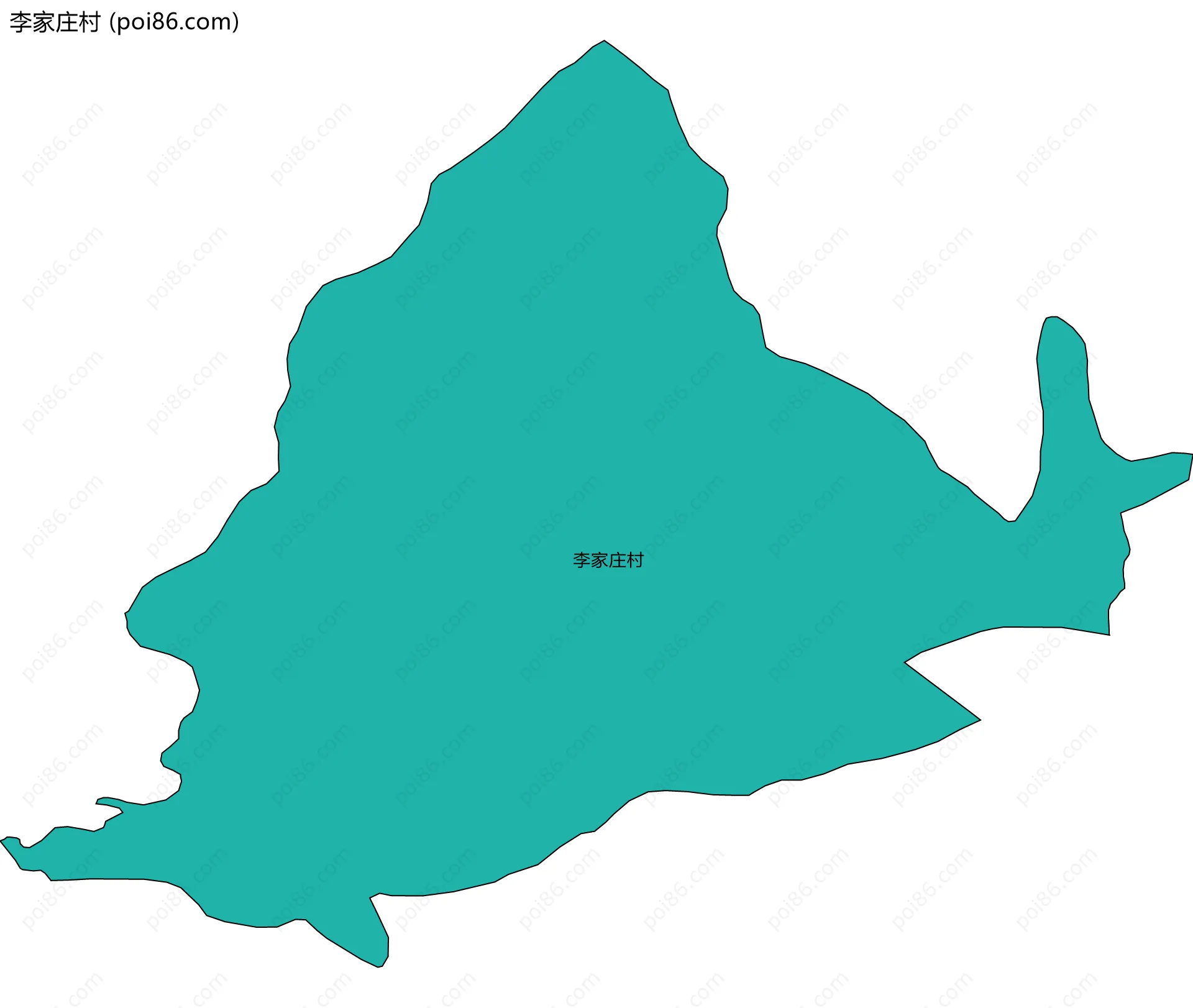 李家庄村边界地图