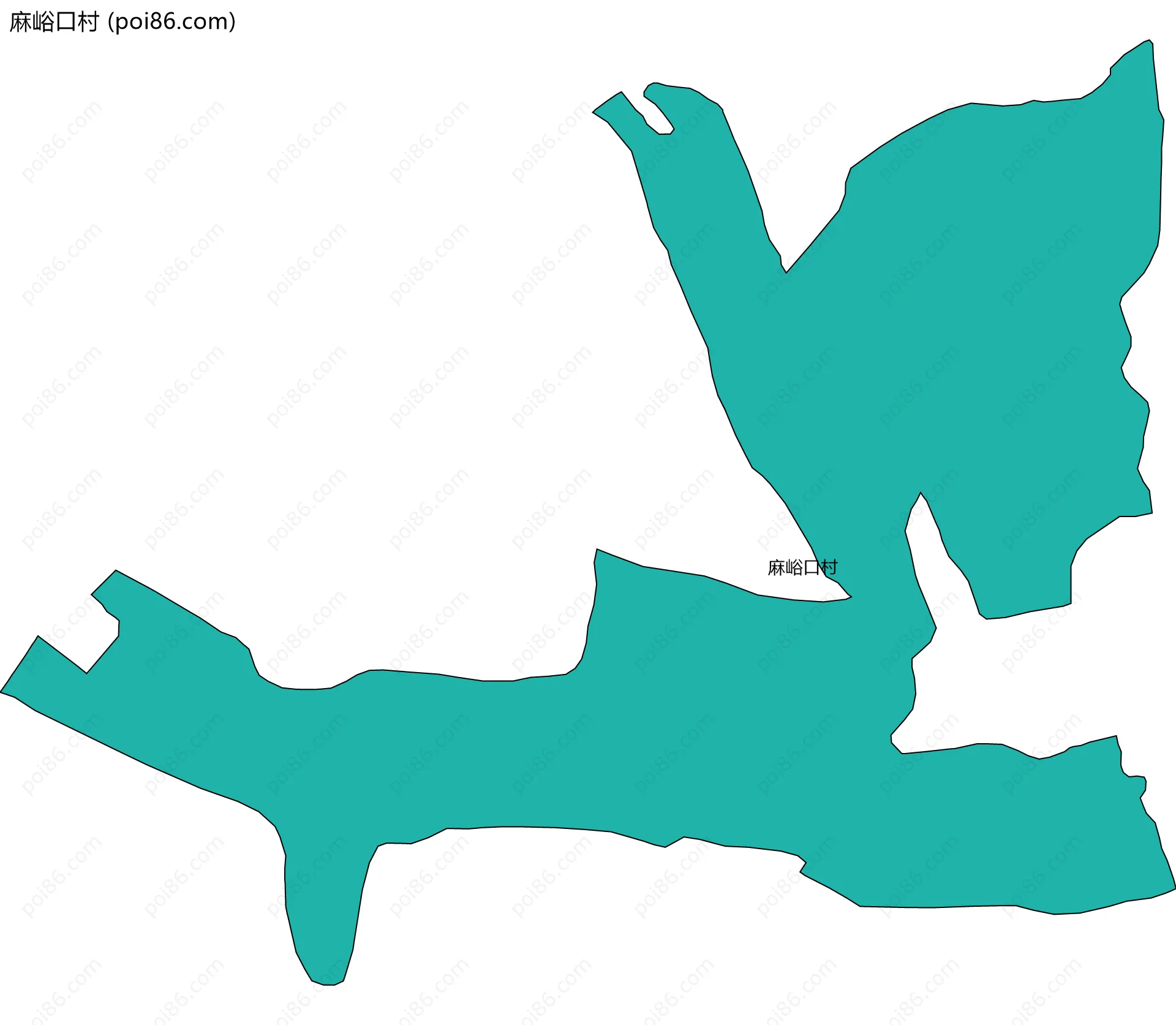 麻峪口村边界地图