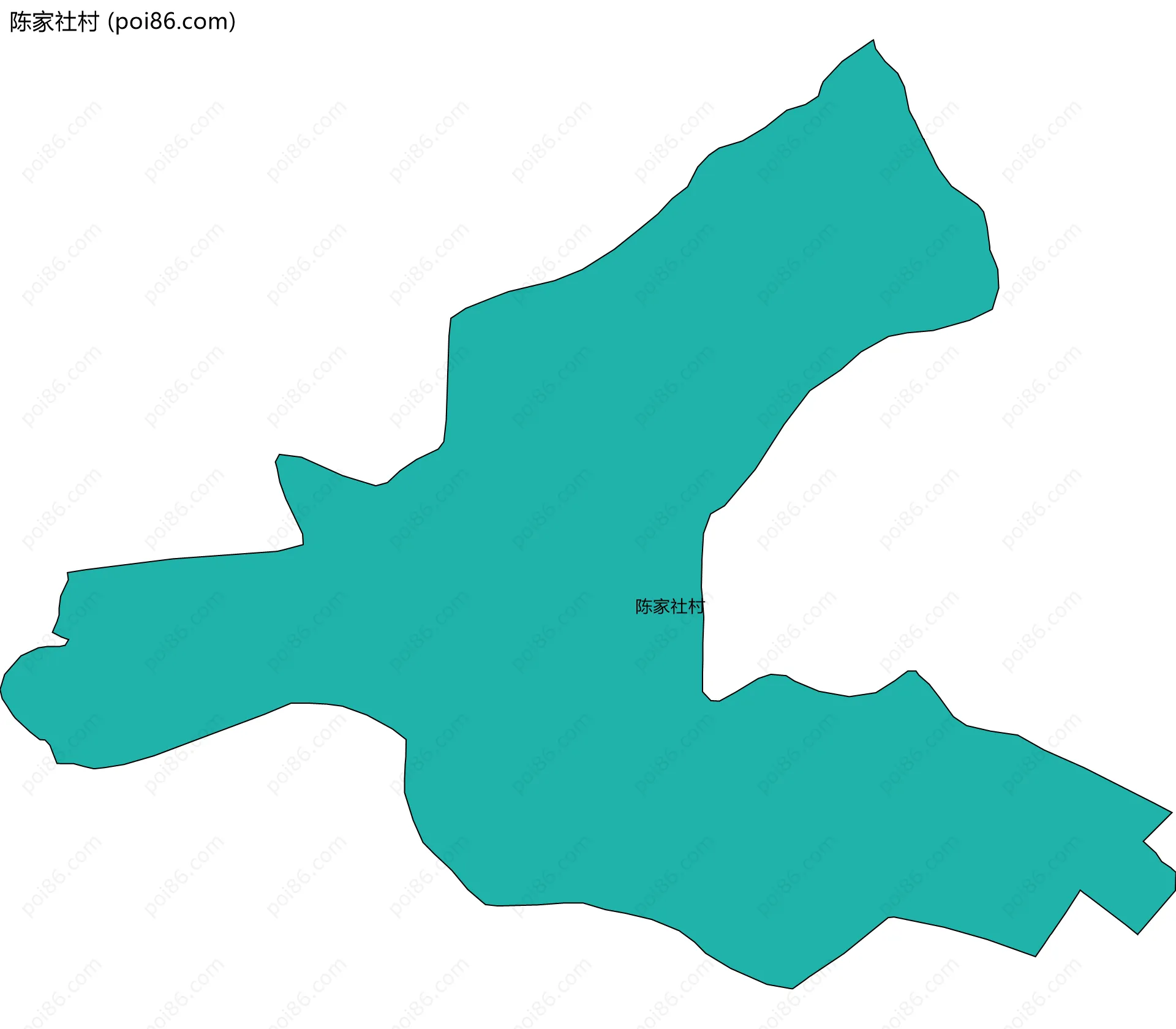 陈家社村边界地图