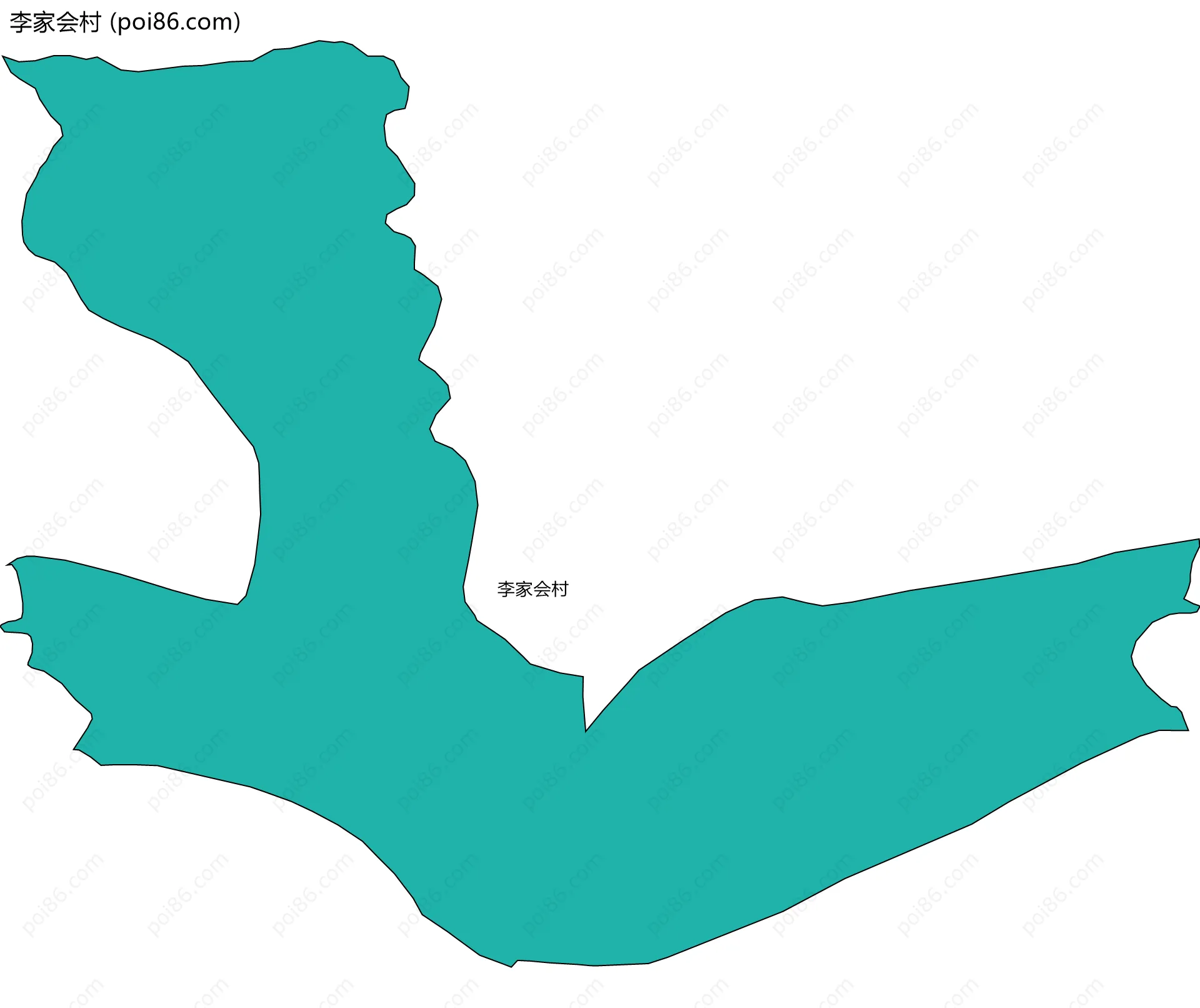李家会村边界地图
