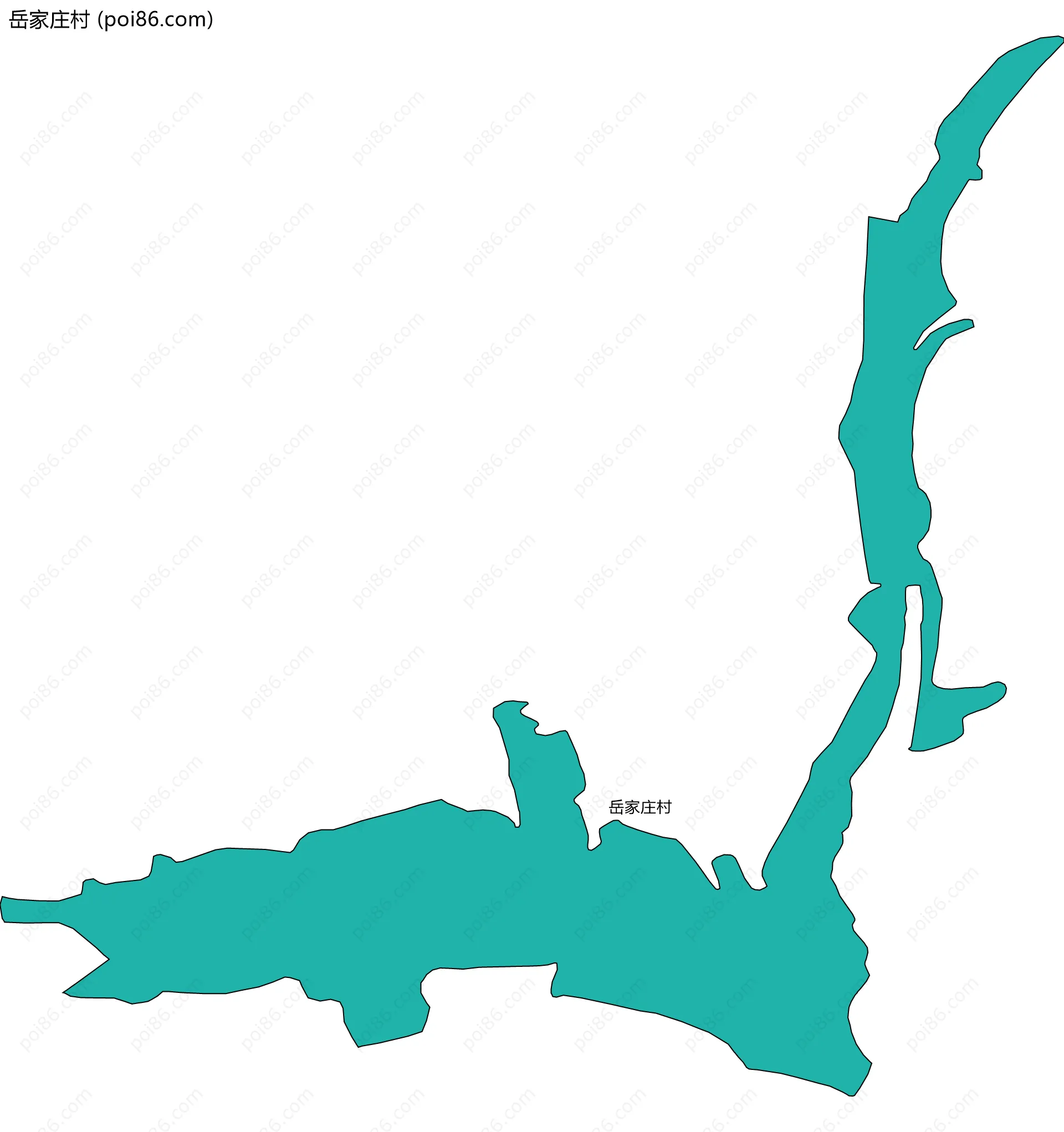 岳家庄村边界地图