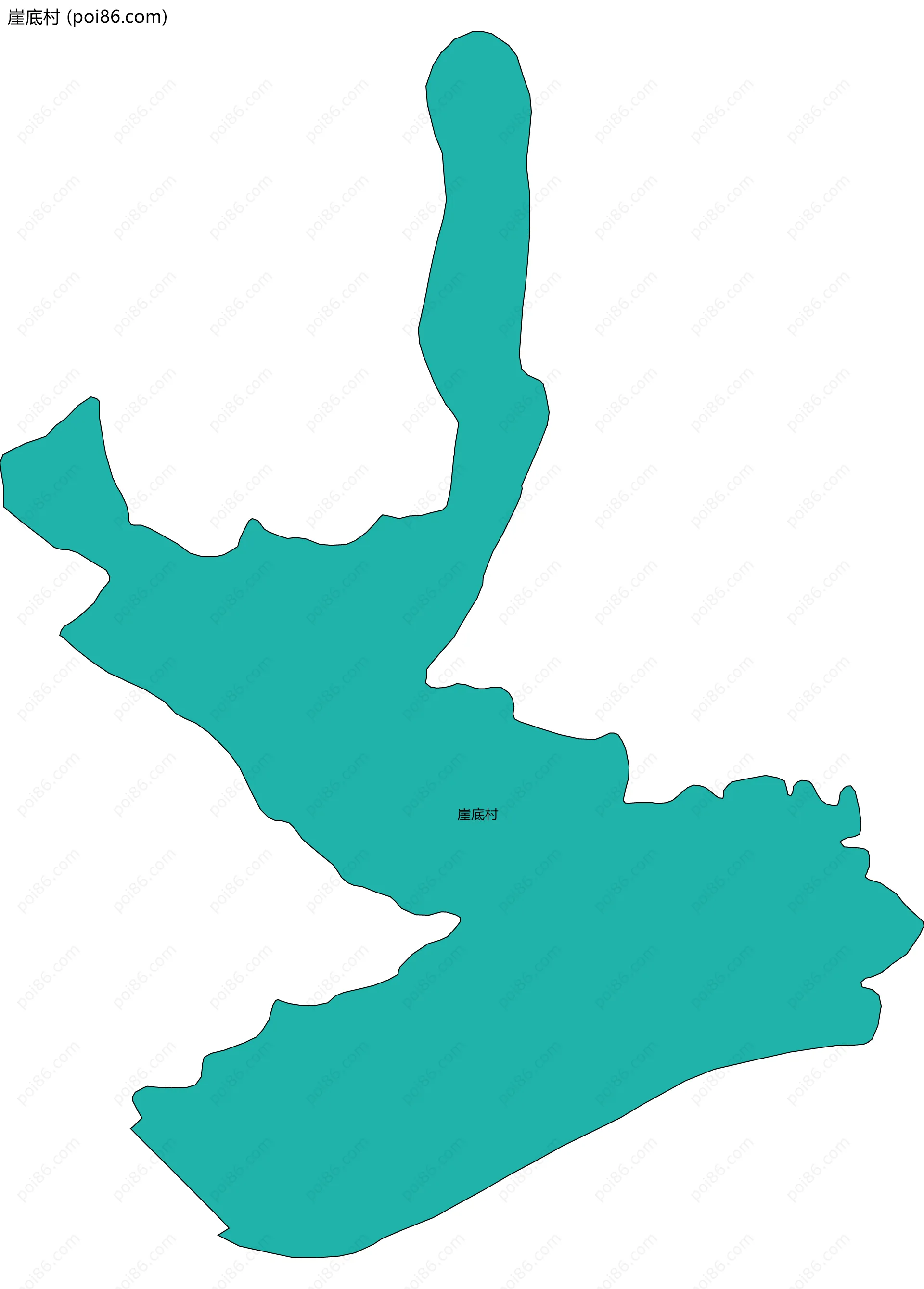 崖底村边界地图