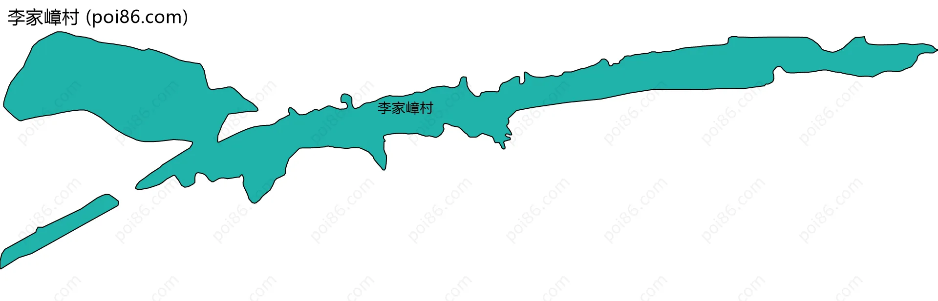 李家嶂村边界地图