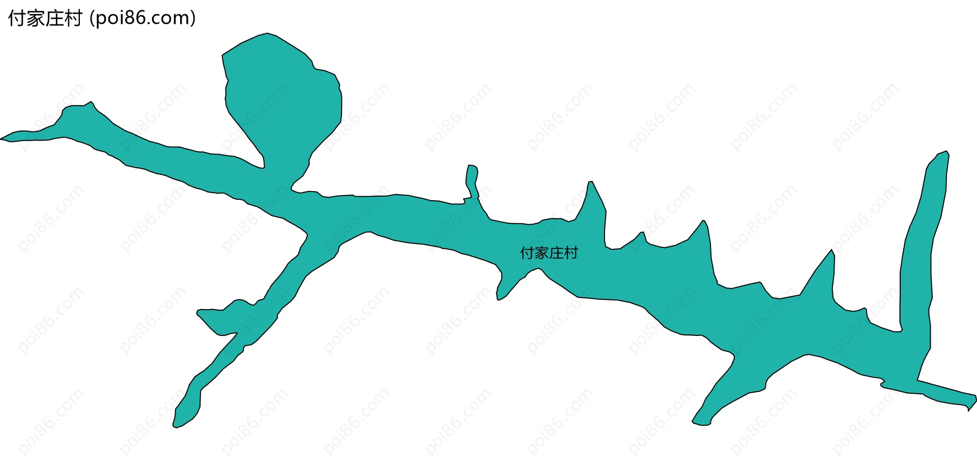 付家庄村边界地图