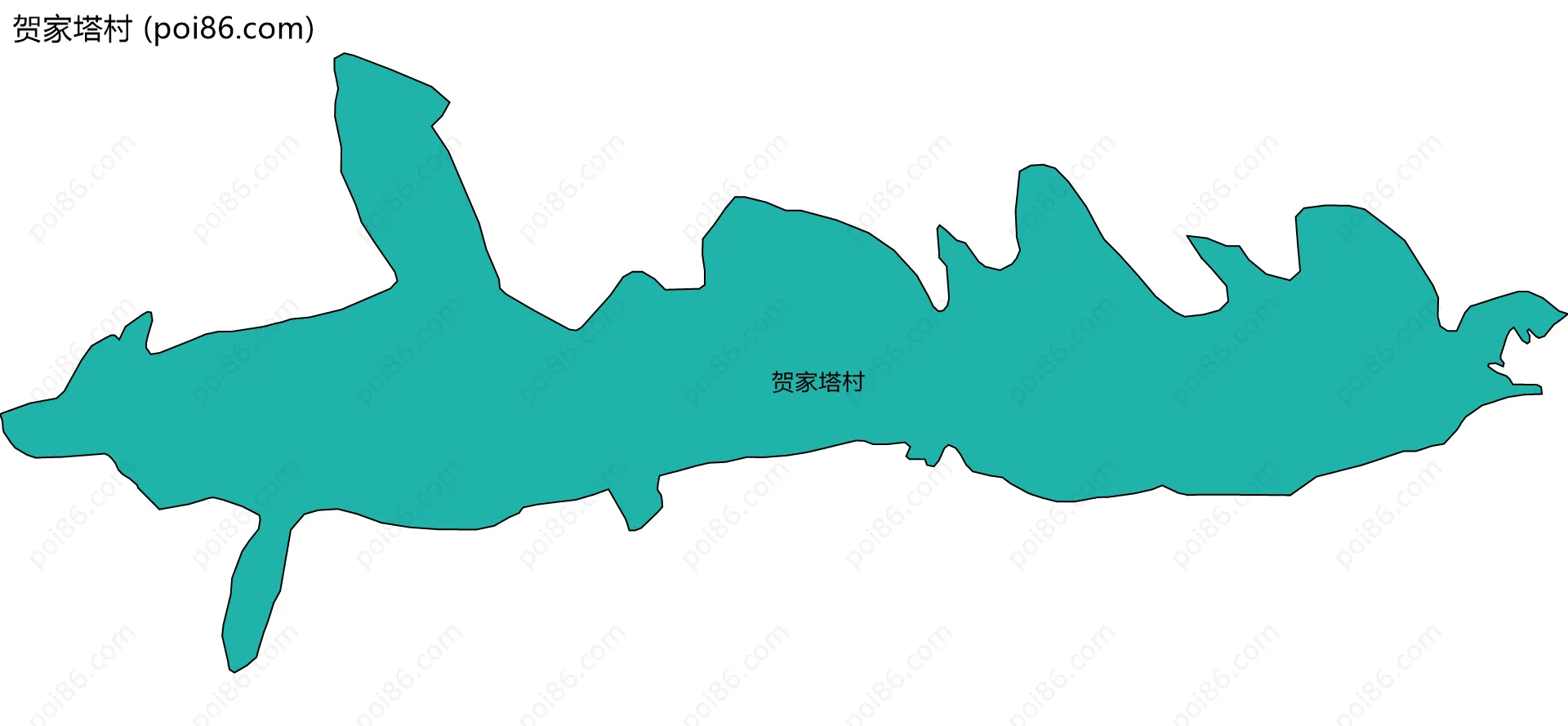 贺家塔村边界地图