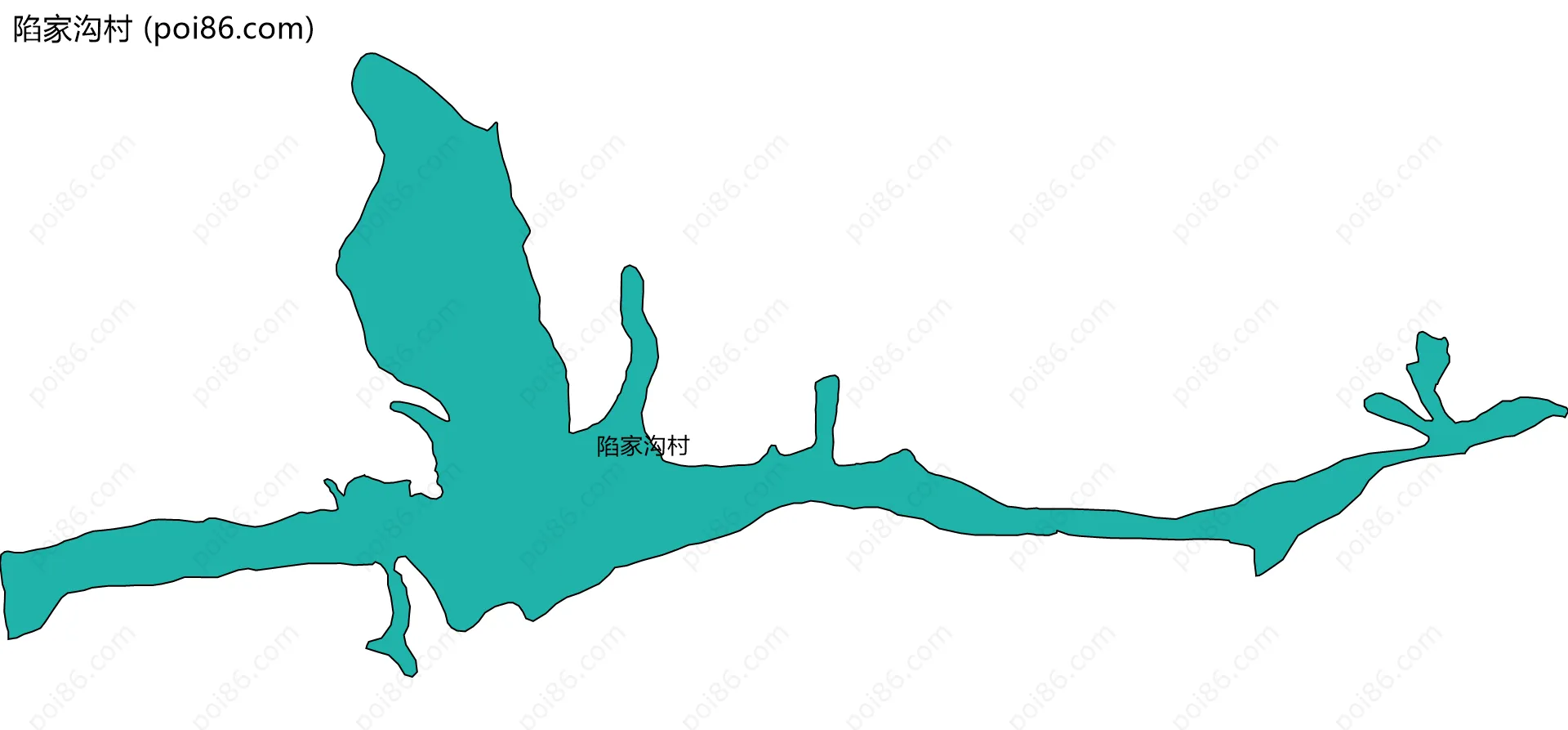 陷家沟村边界地图