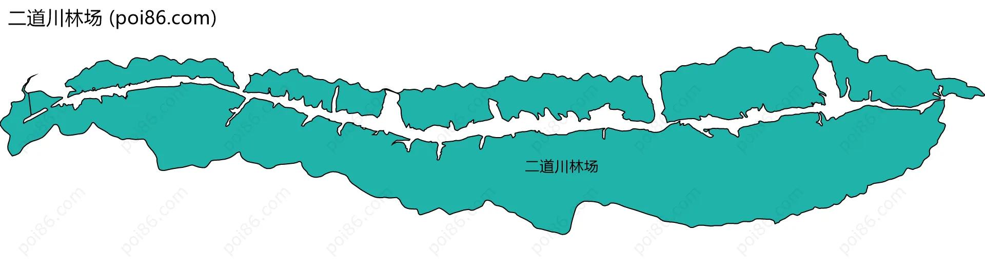 二道川林场边界地图