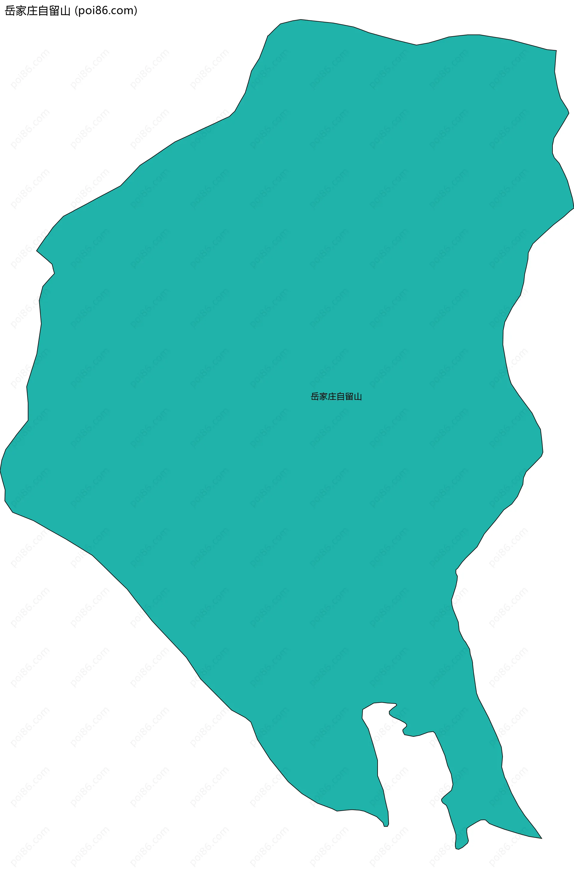 岳家庄自留山边界地图