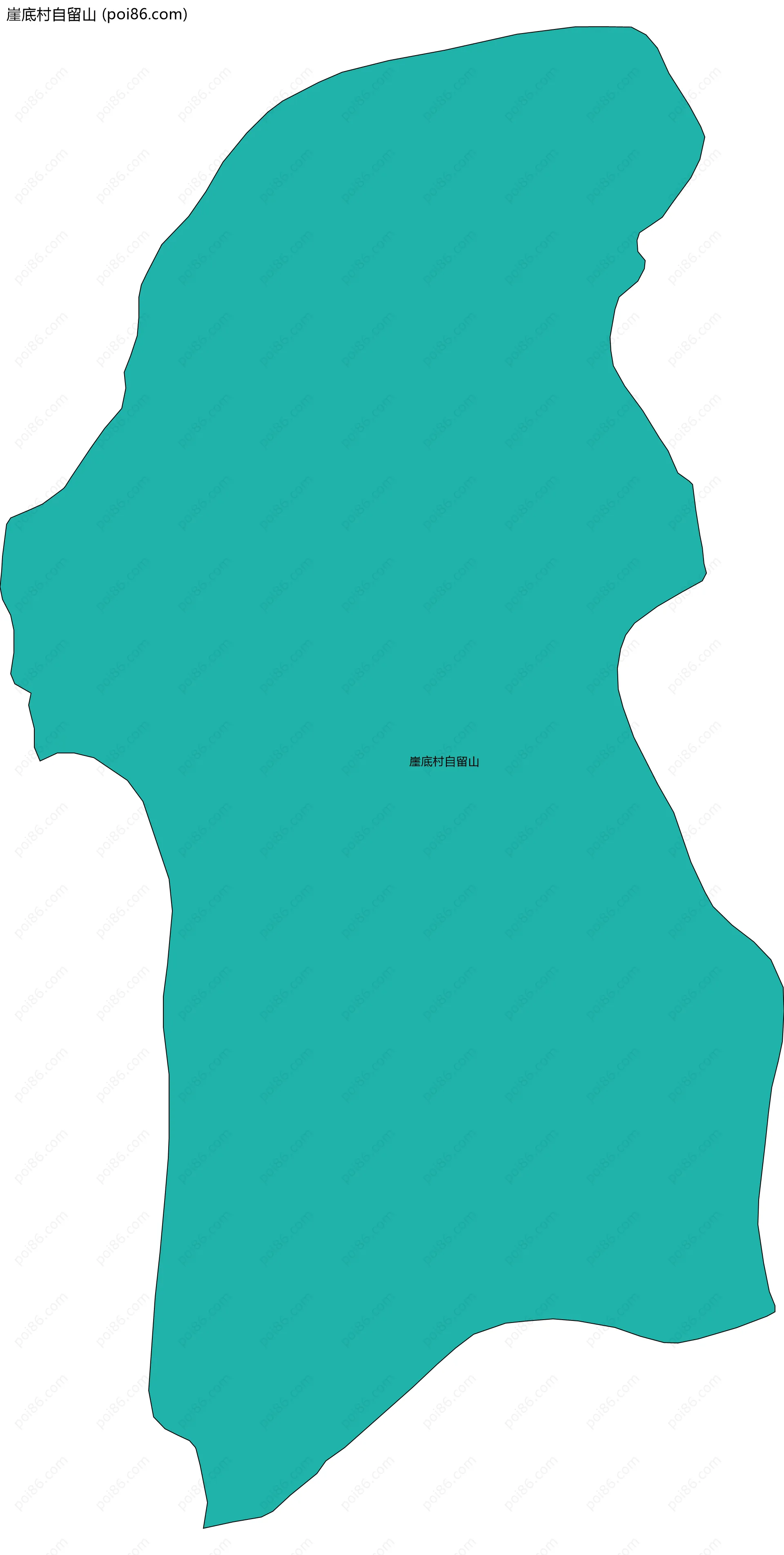 崖底村自留山边界地图