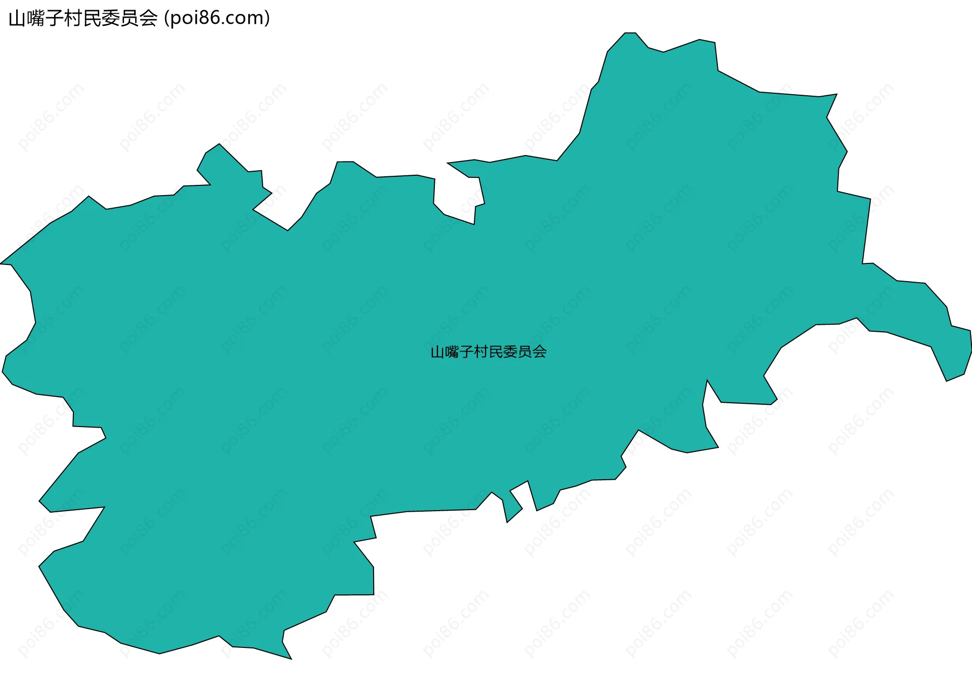 山嘴子村民委员会边界地图
