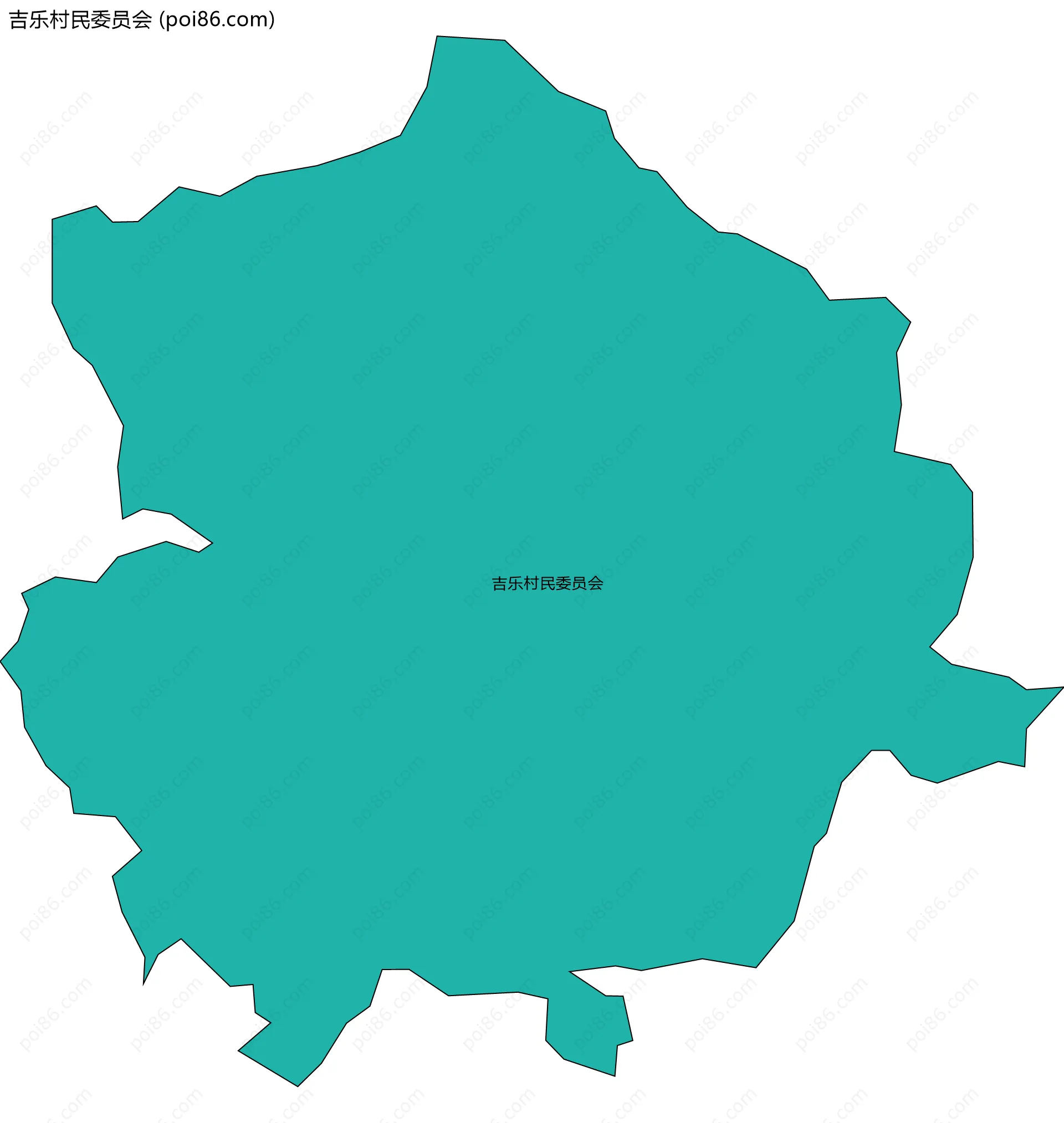 吉乐村民委员会边界地图