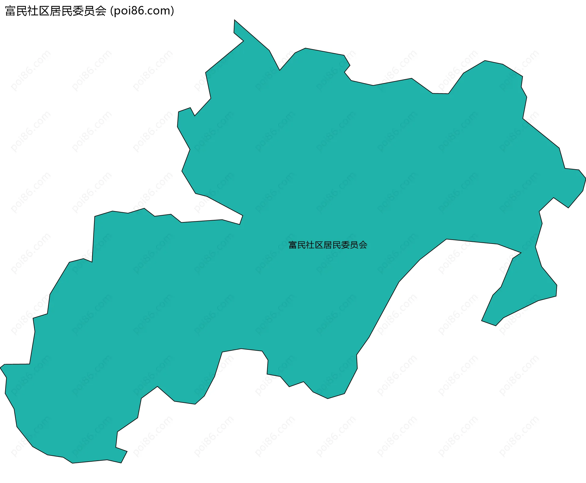 富民社区居民委员会边界地图