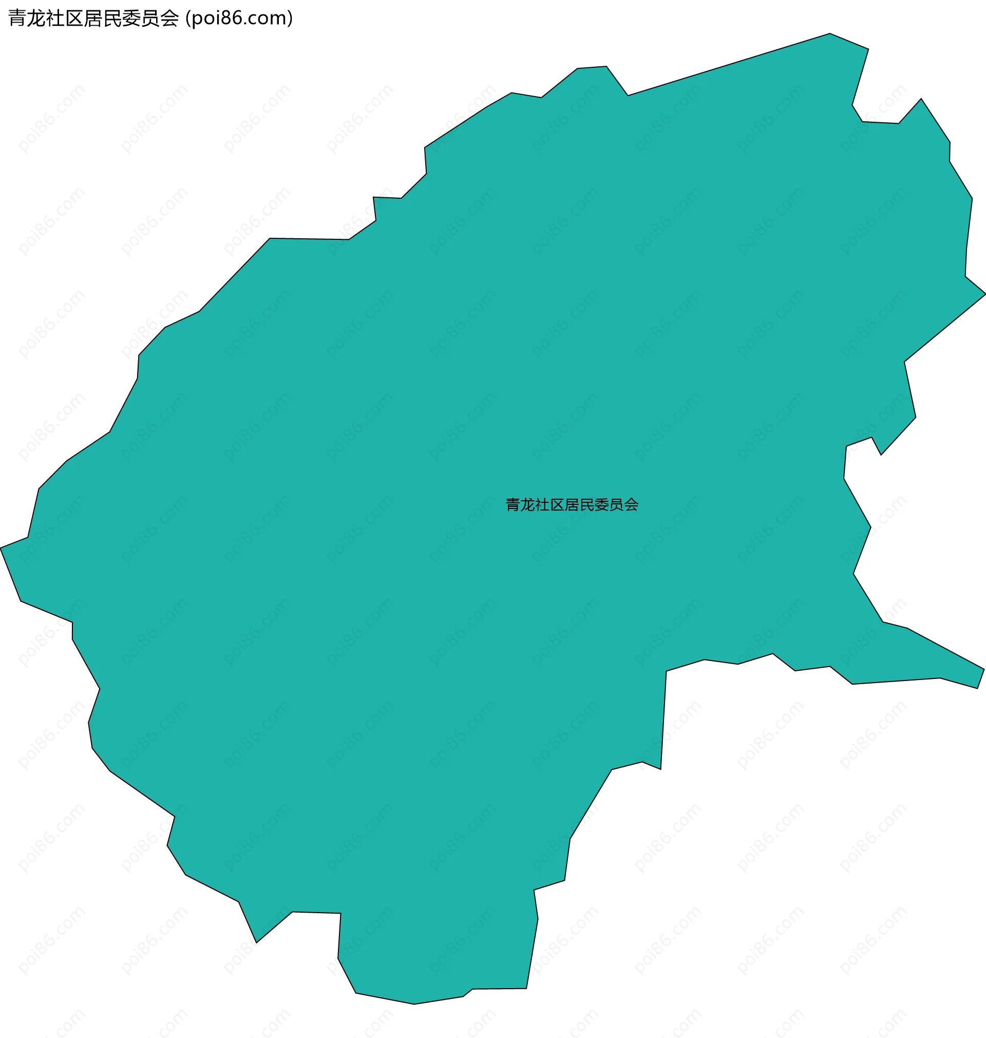 青龙社区居民委员会边界地图