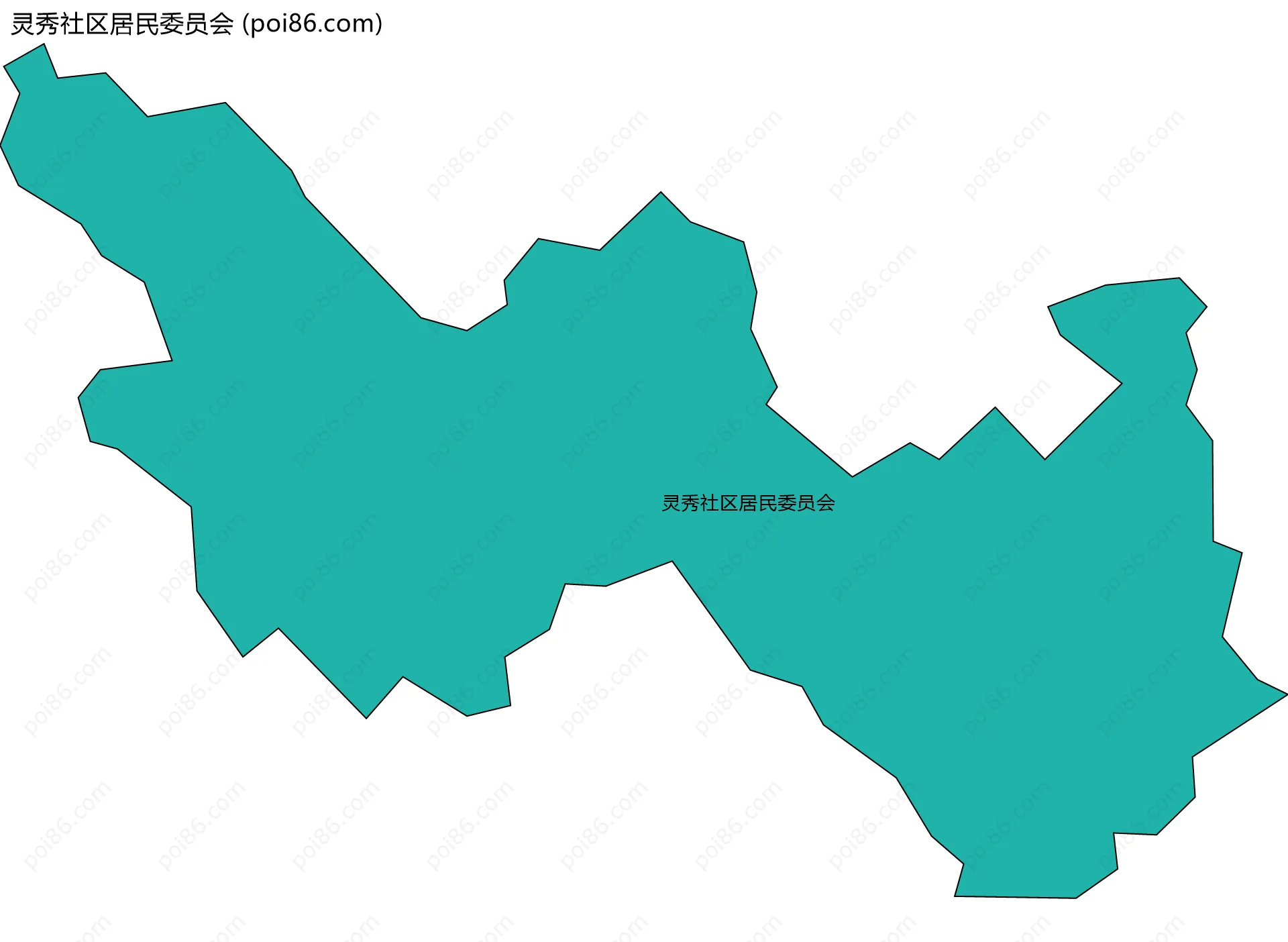 灵秀社区居民委员会边界地图