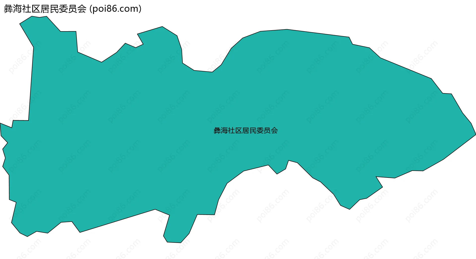 彝海社区居民委员会边界地图