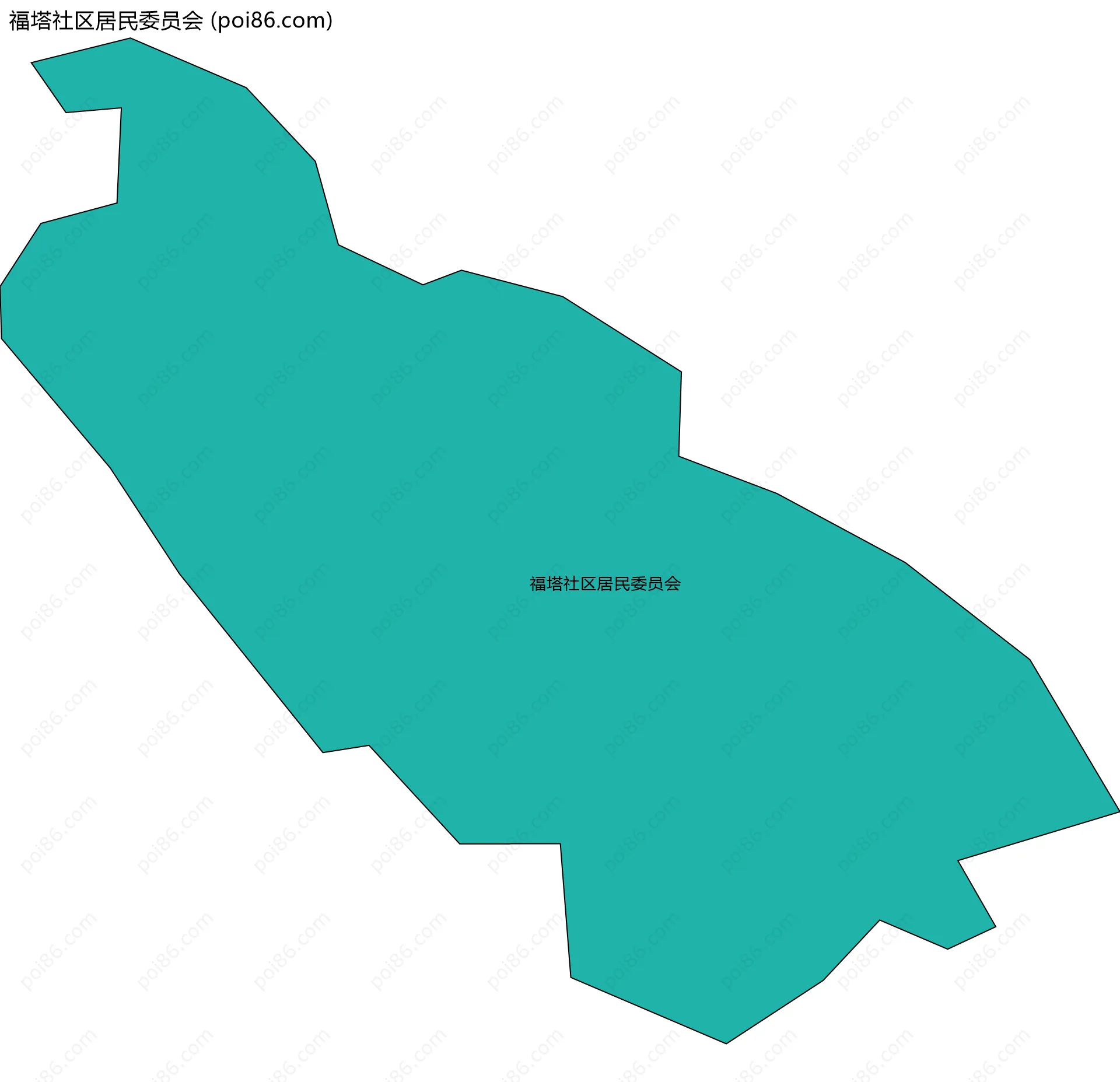 福塔社区居民委员会边界地图
