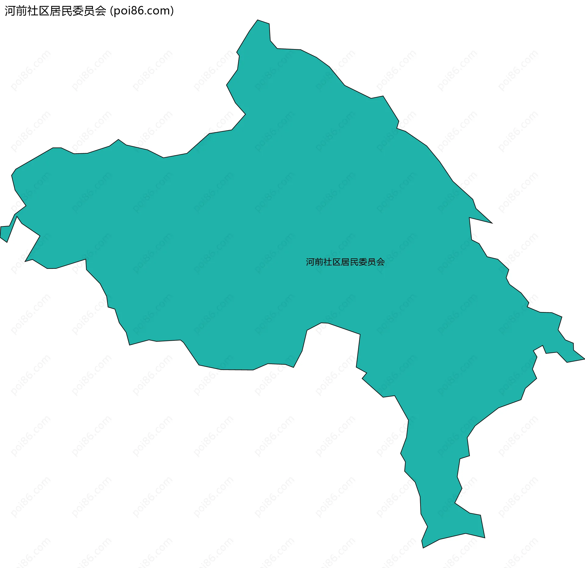 河前社区居民委员会边界地图