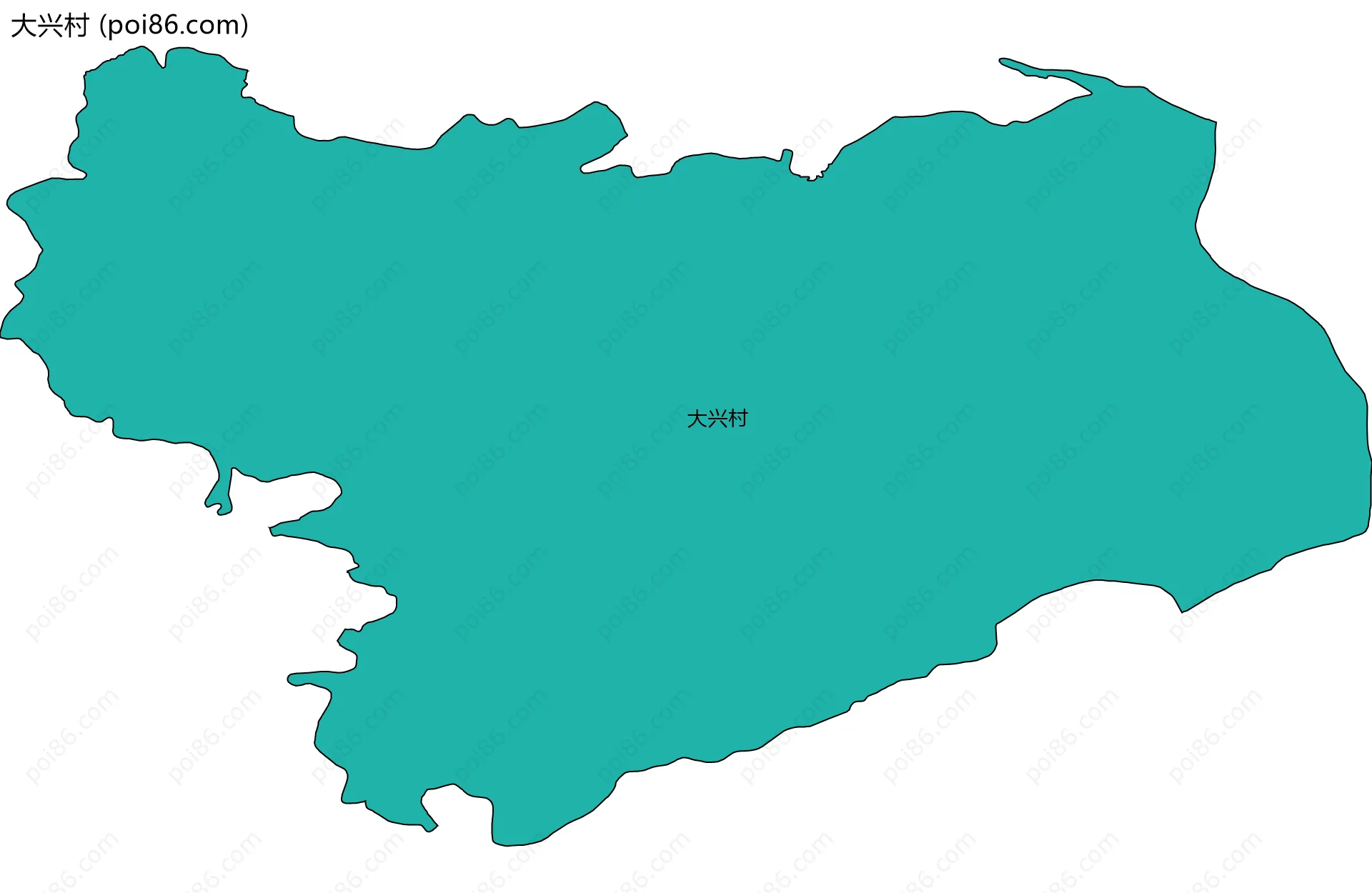 大兴村边界地图