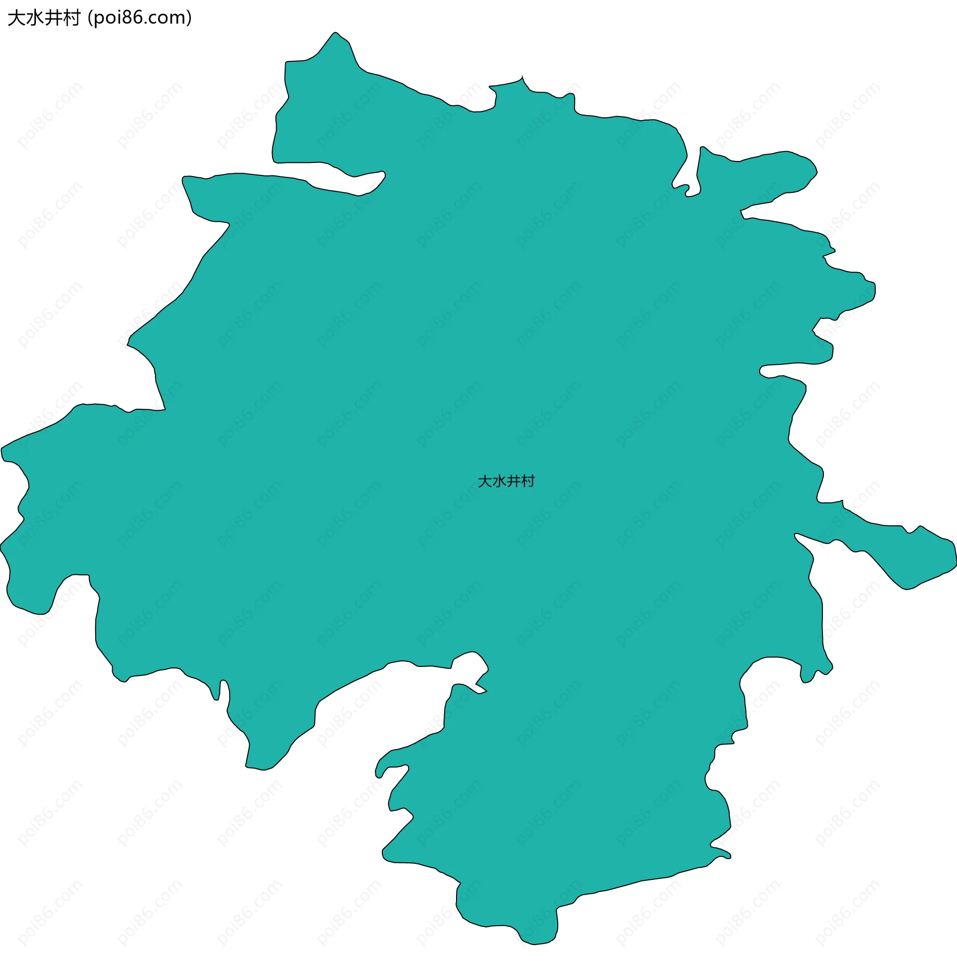 大水井村边界地图