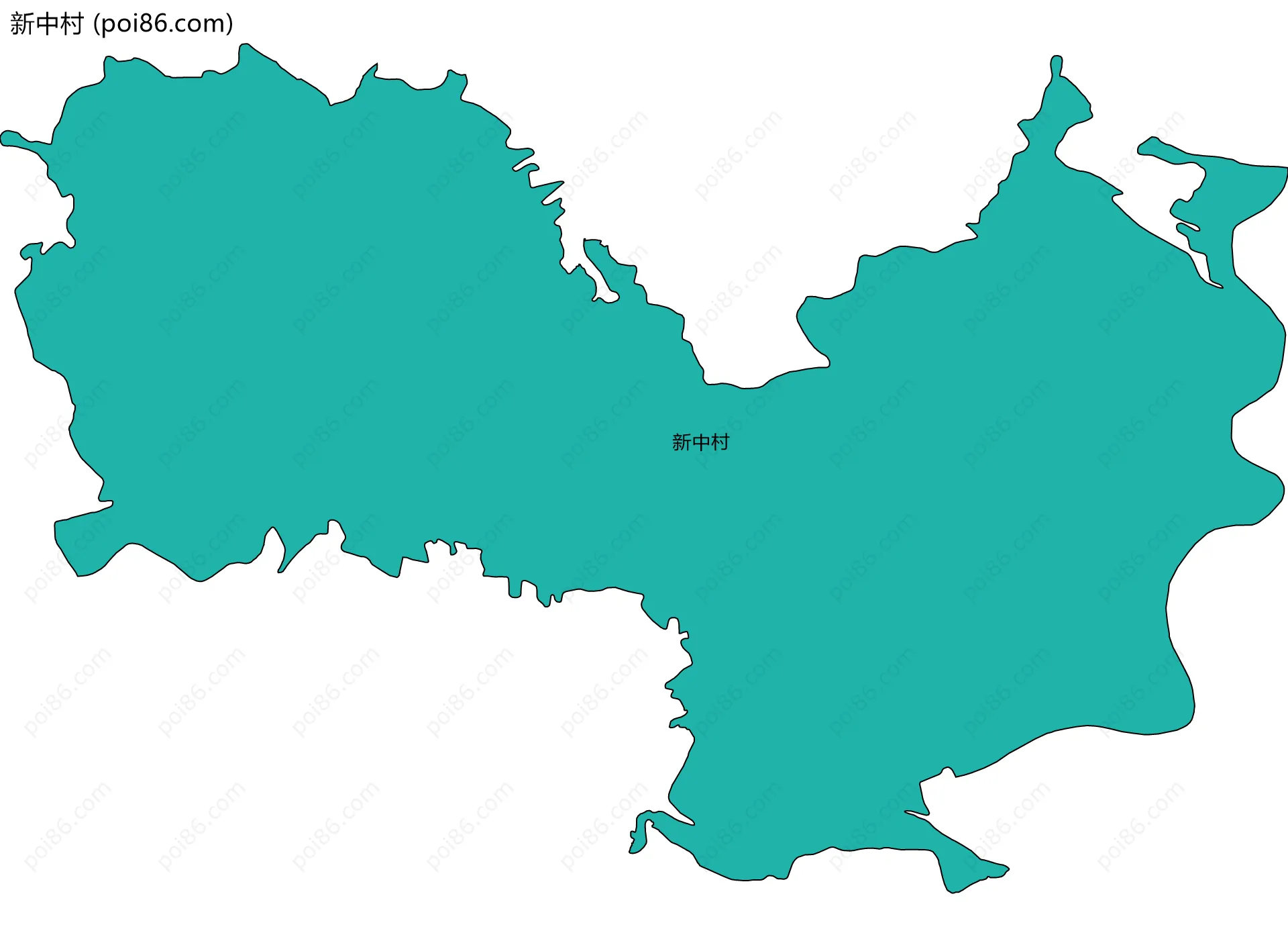 新中村边界地图