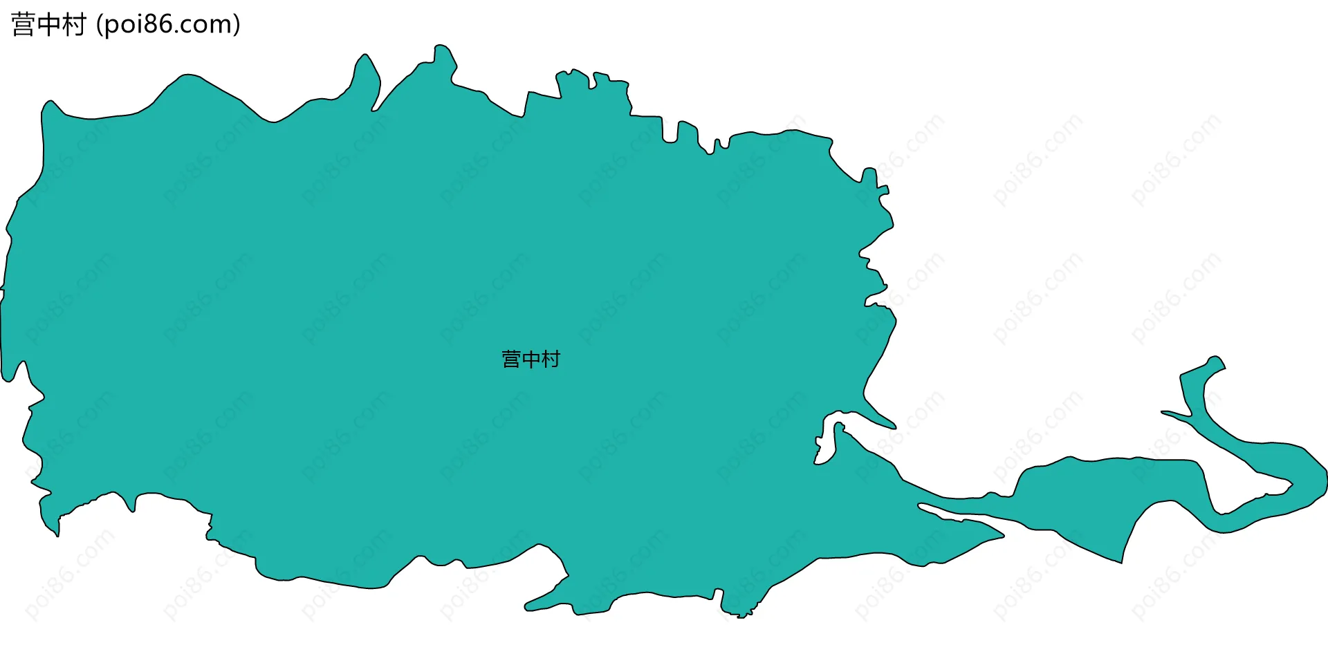 营中村边界地图