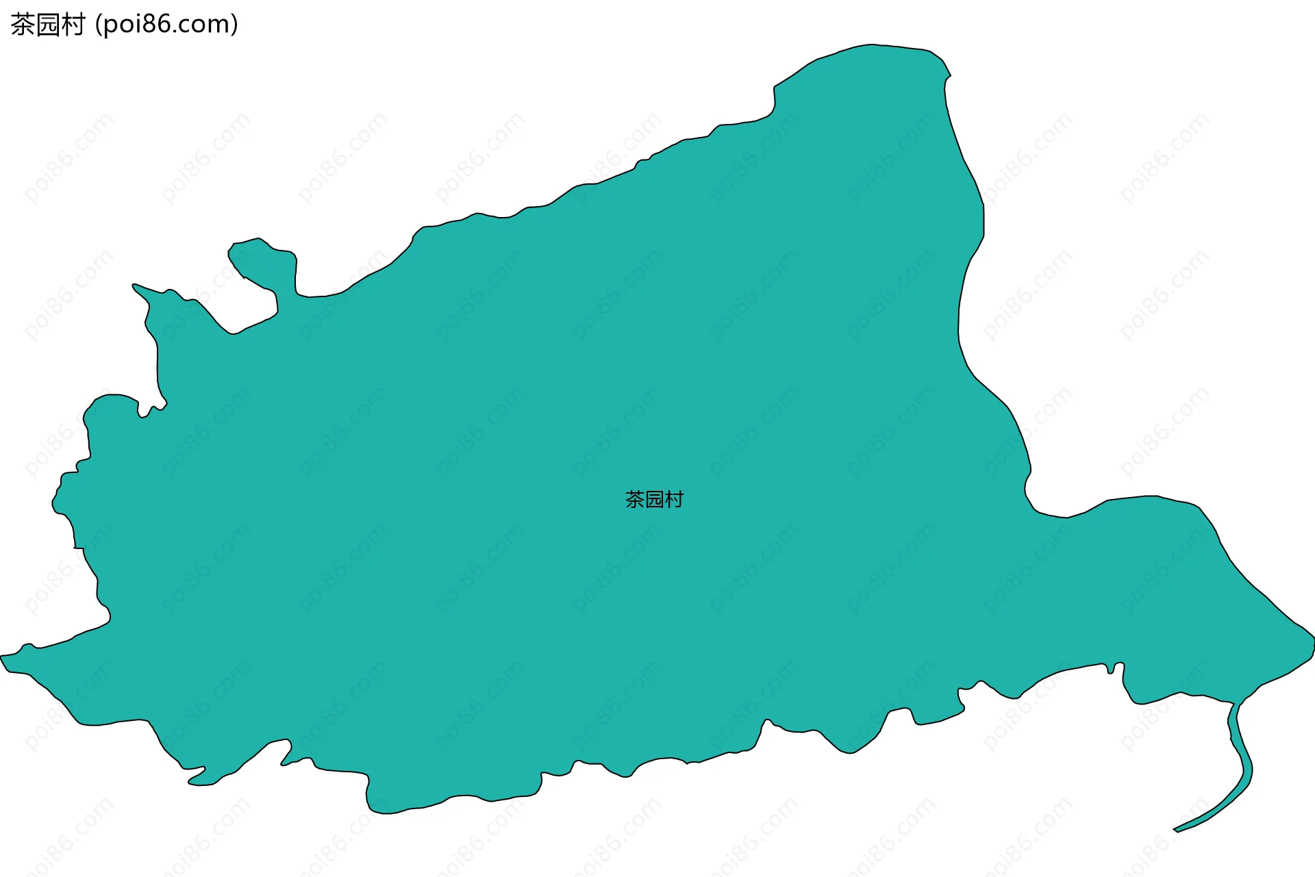 茶园村边界地图