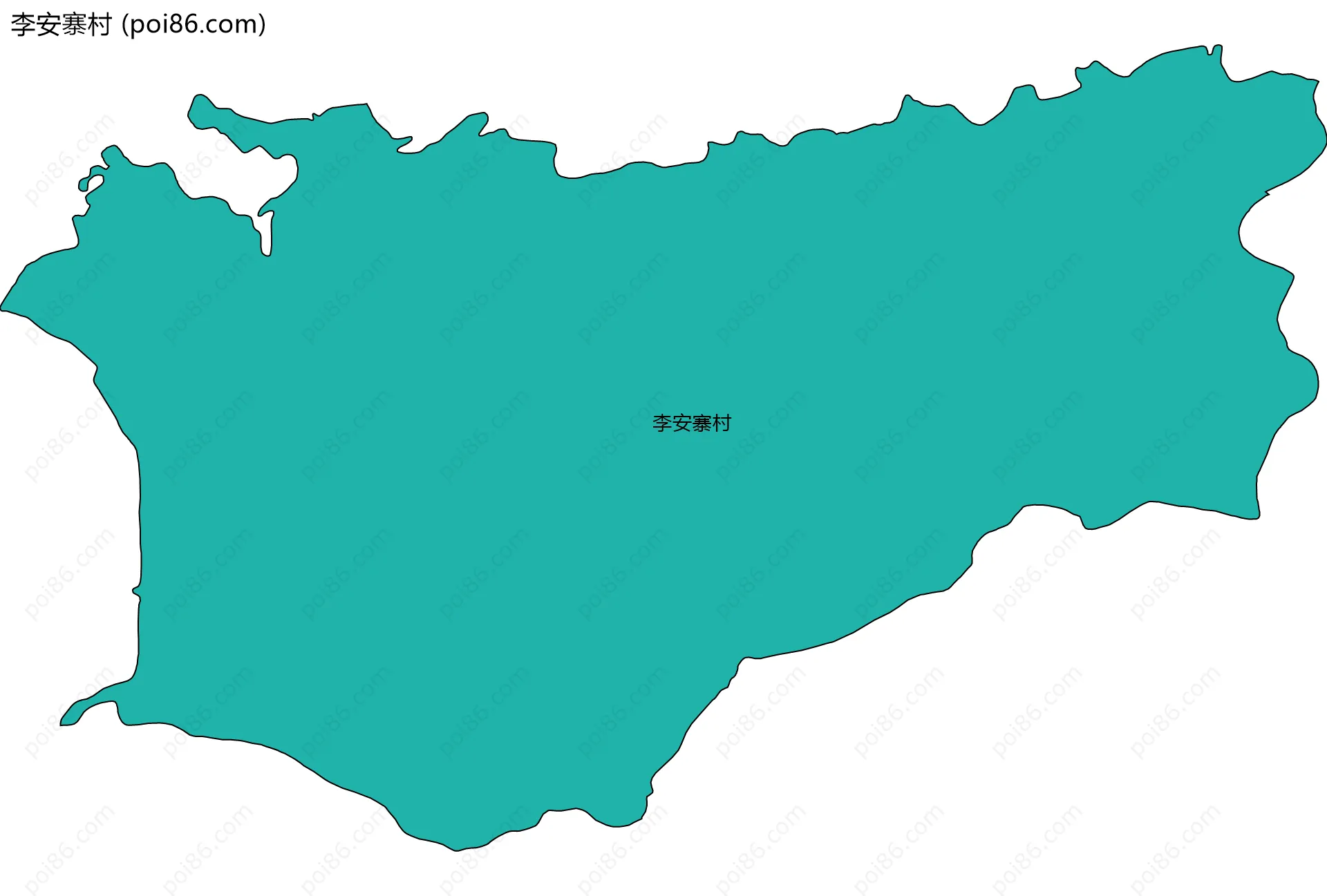 李安寨村边界地图