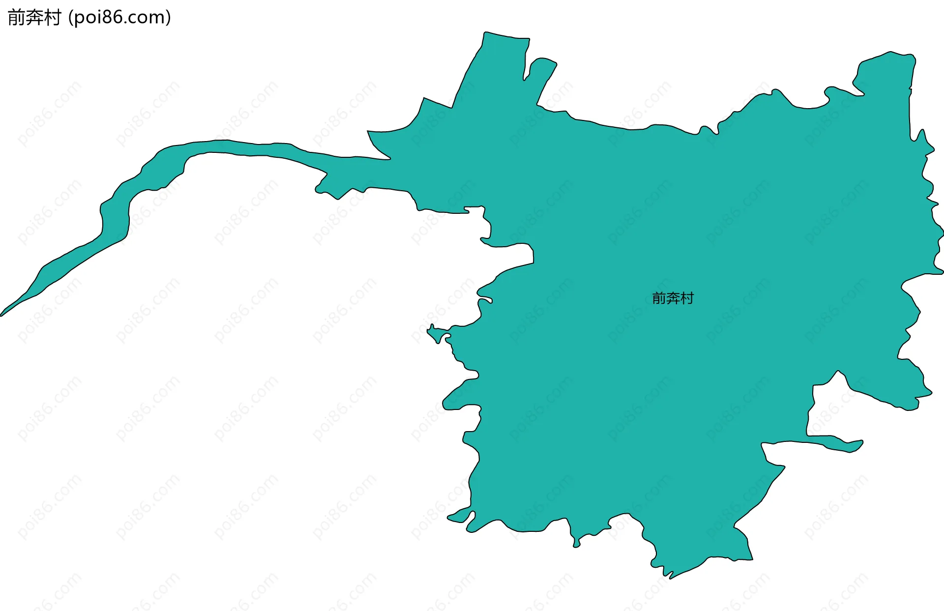 前奔村边界地图