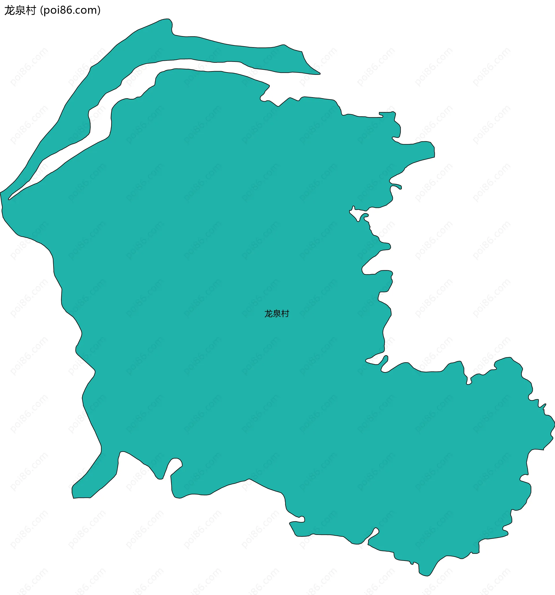 龙泉村边界地图