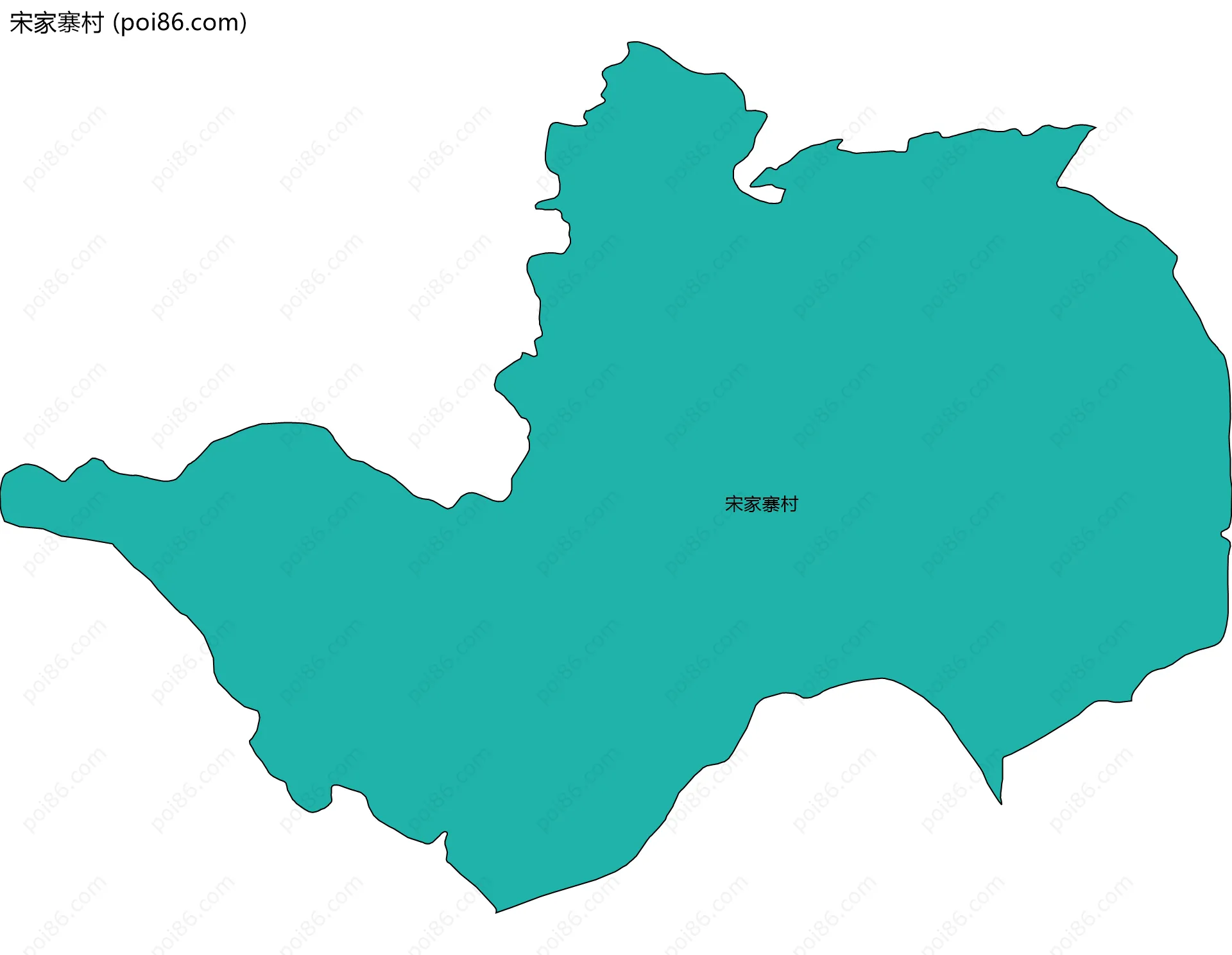 宋家寨村边界地图