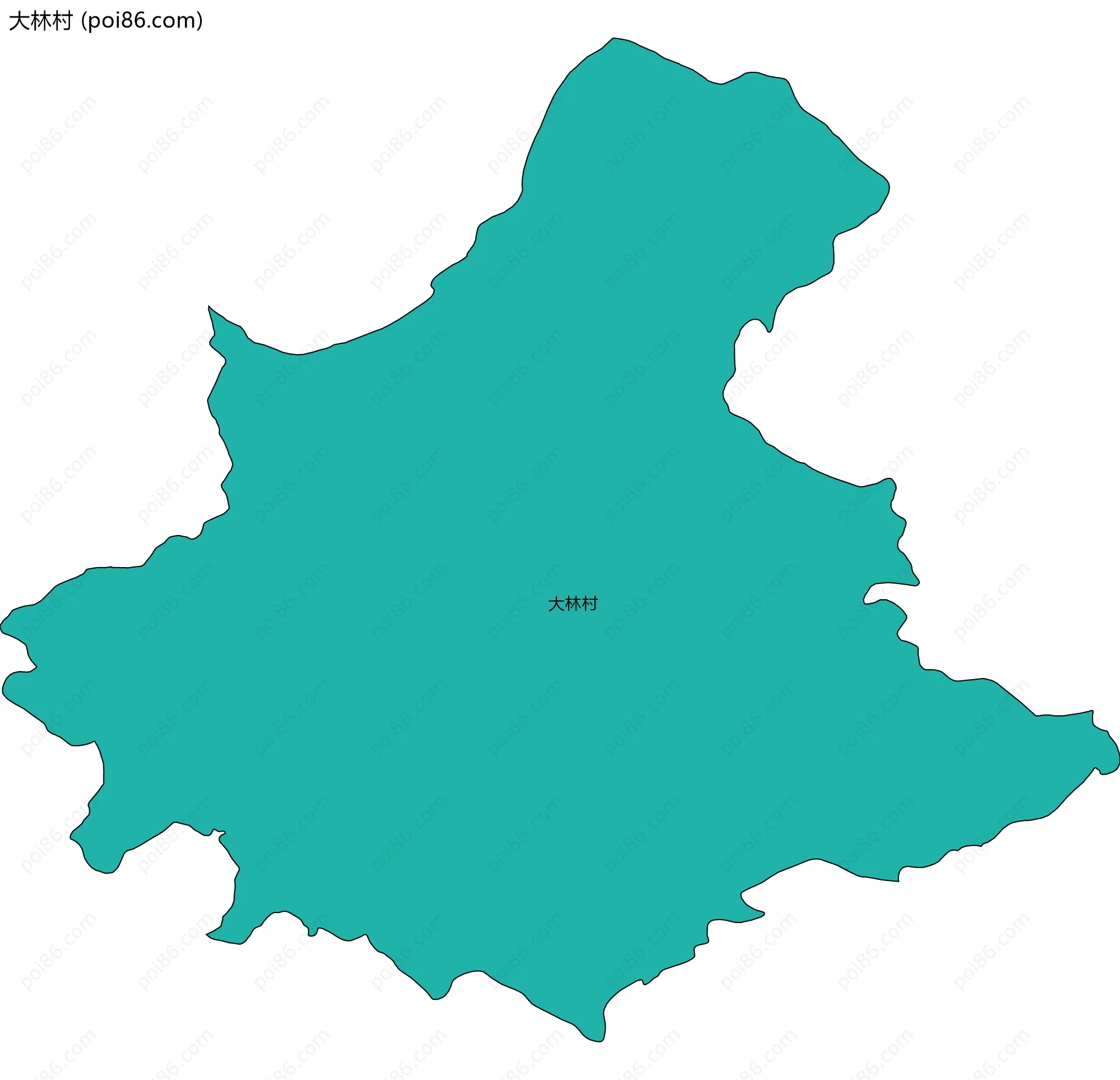 大林村边界地图