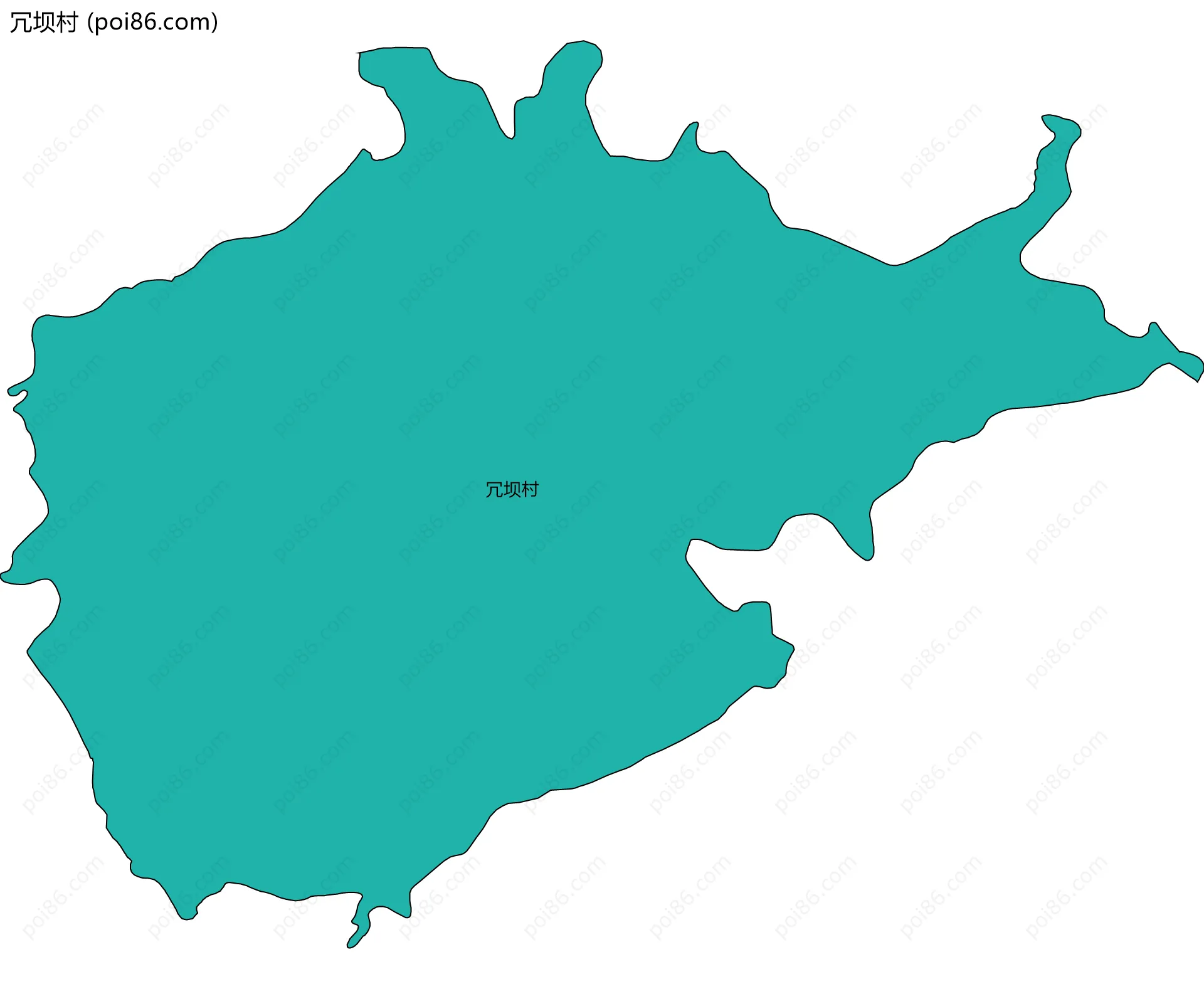 冗坝村边界地图