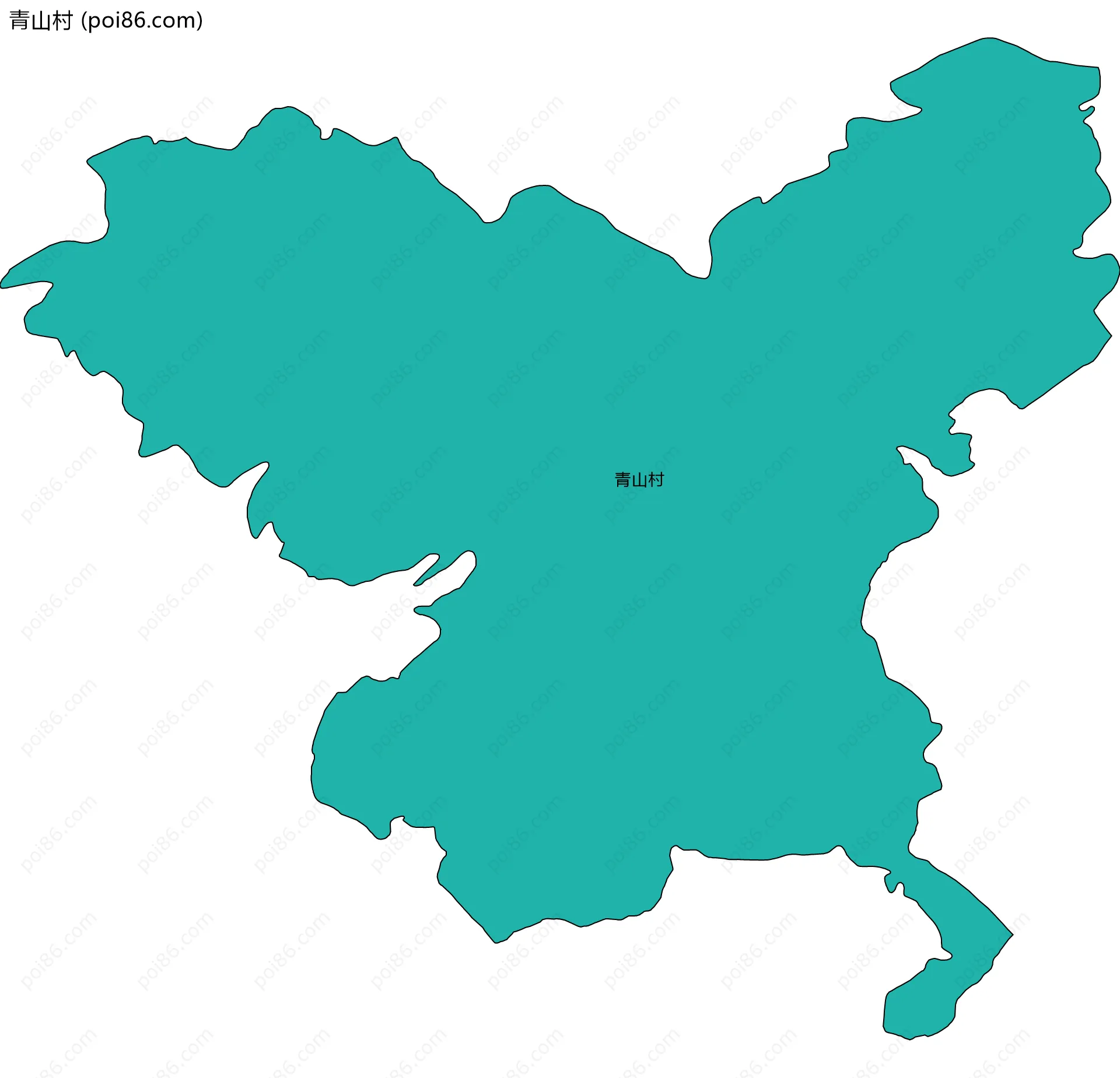 青山村边界地图