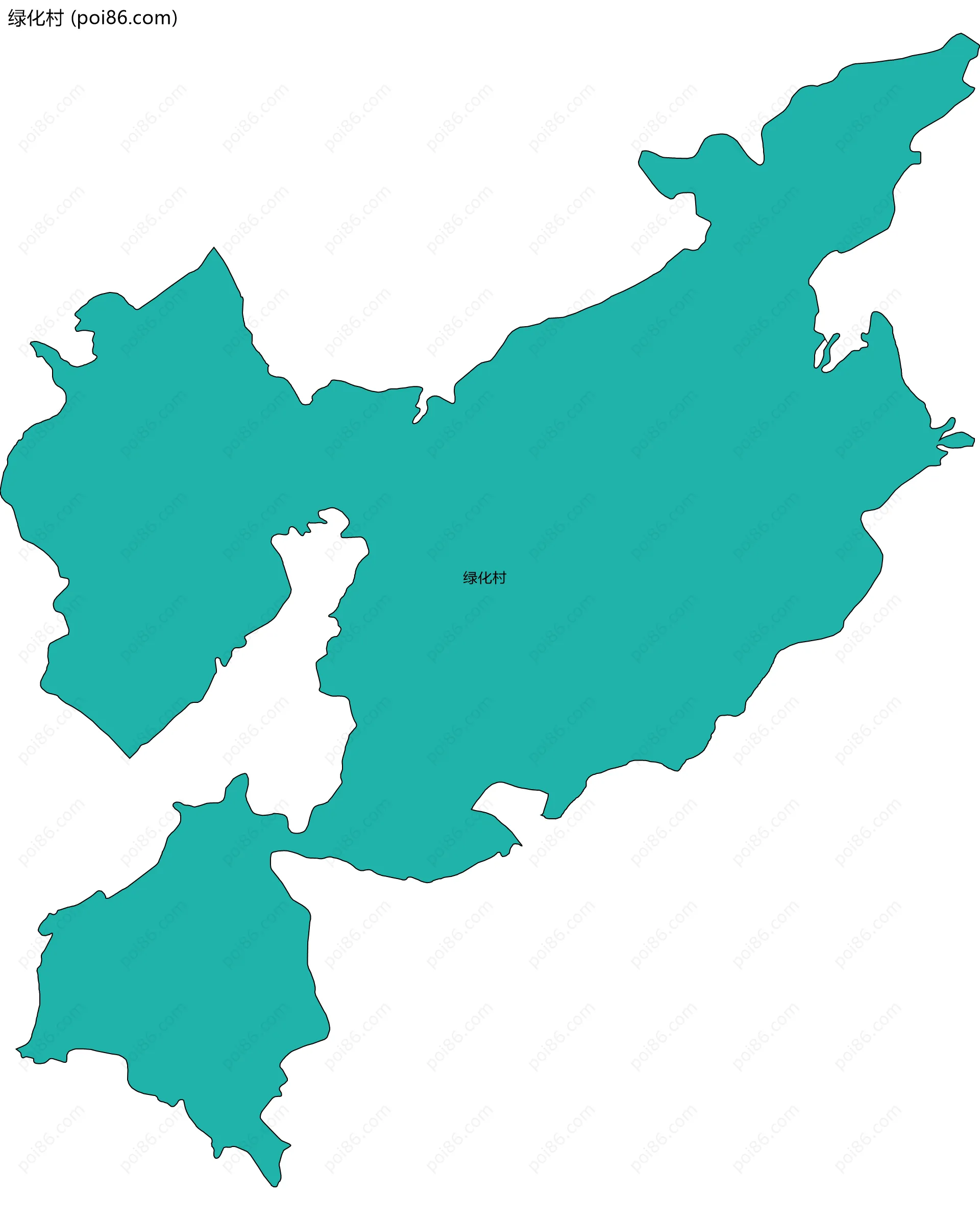 绿化村边界地图