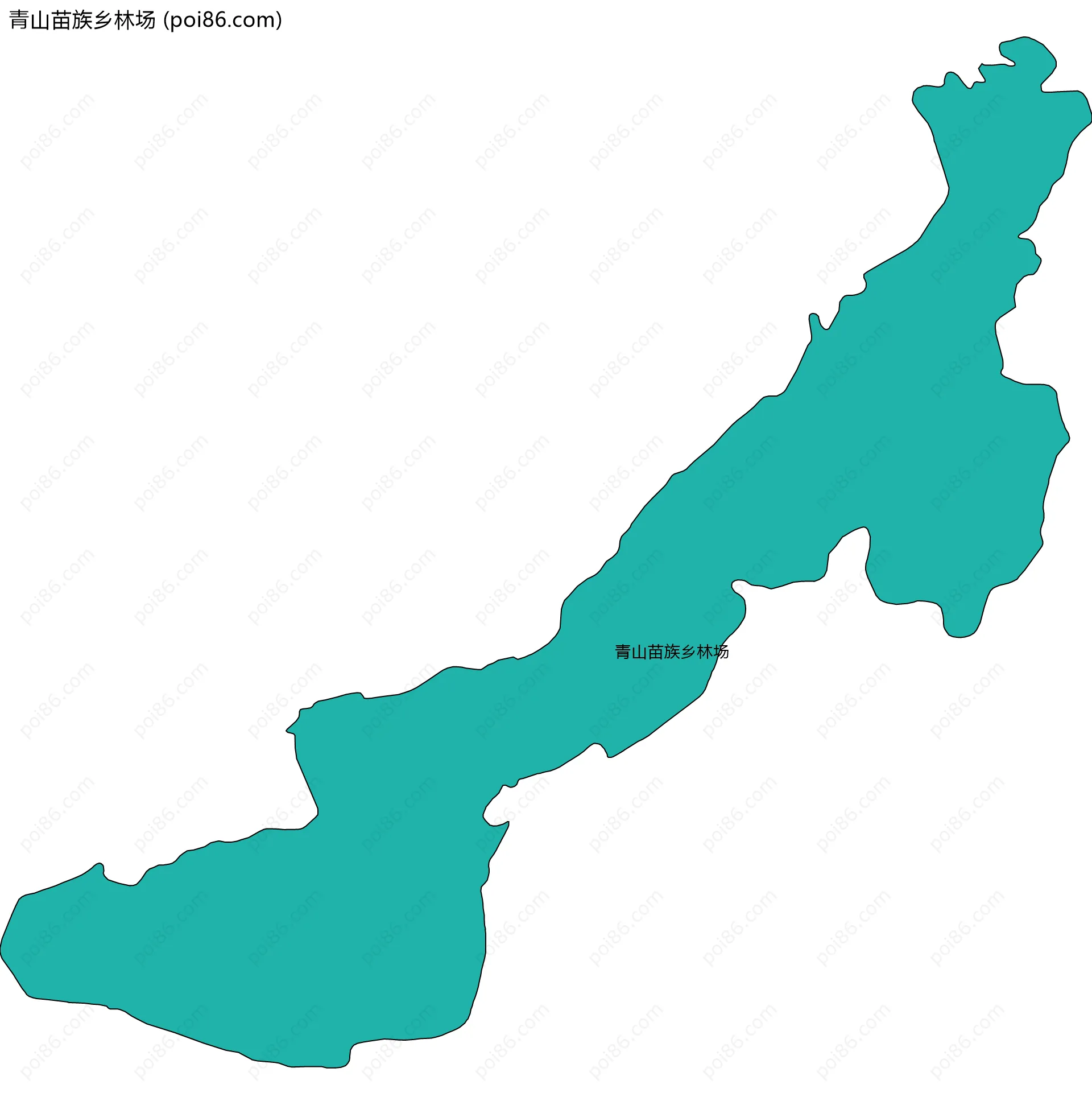 青山苗族乡林场边界地图