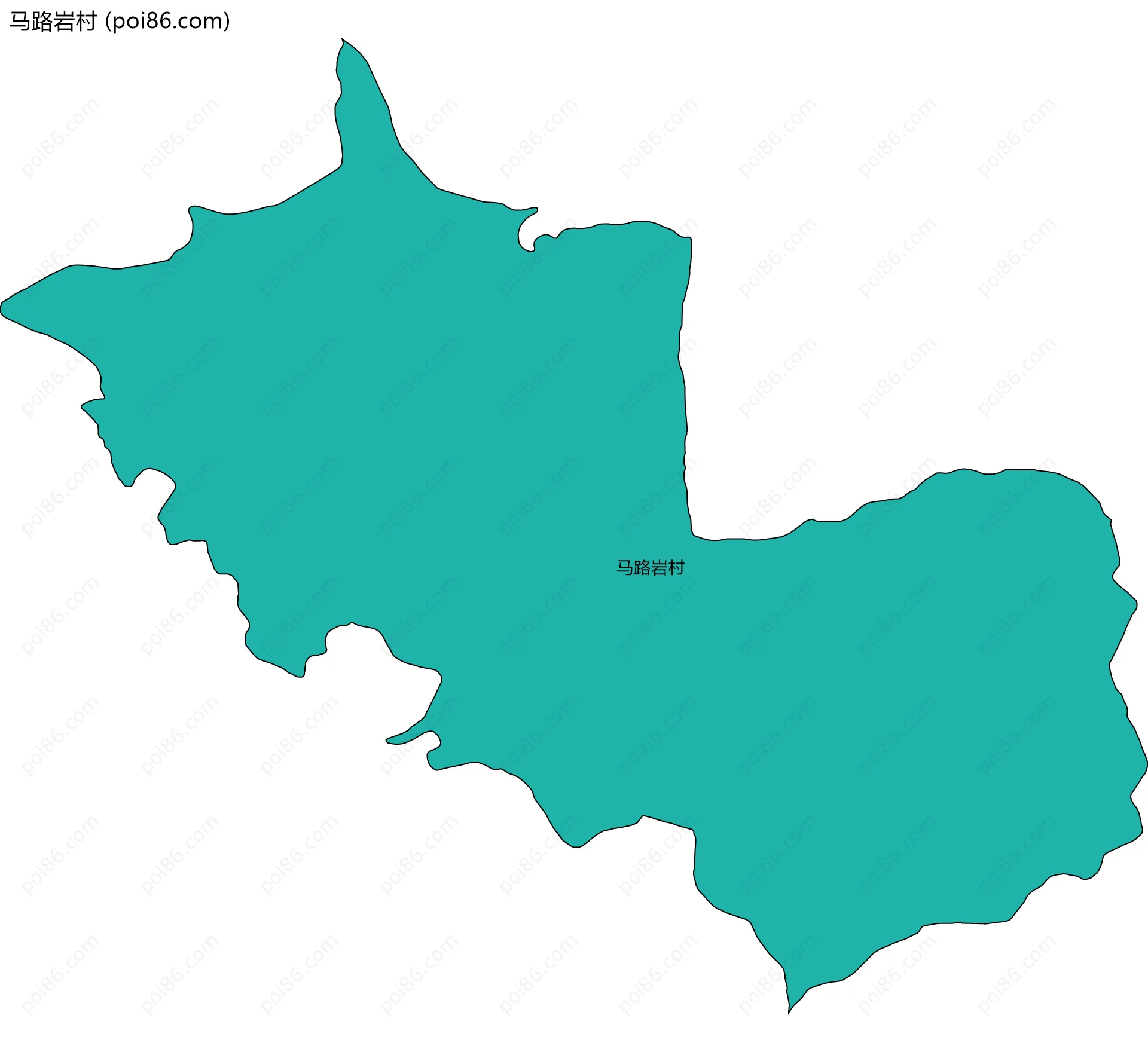马路岩村边界地图