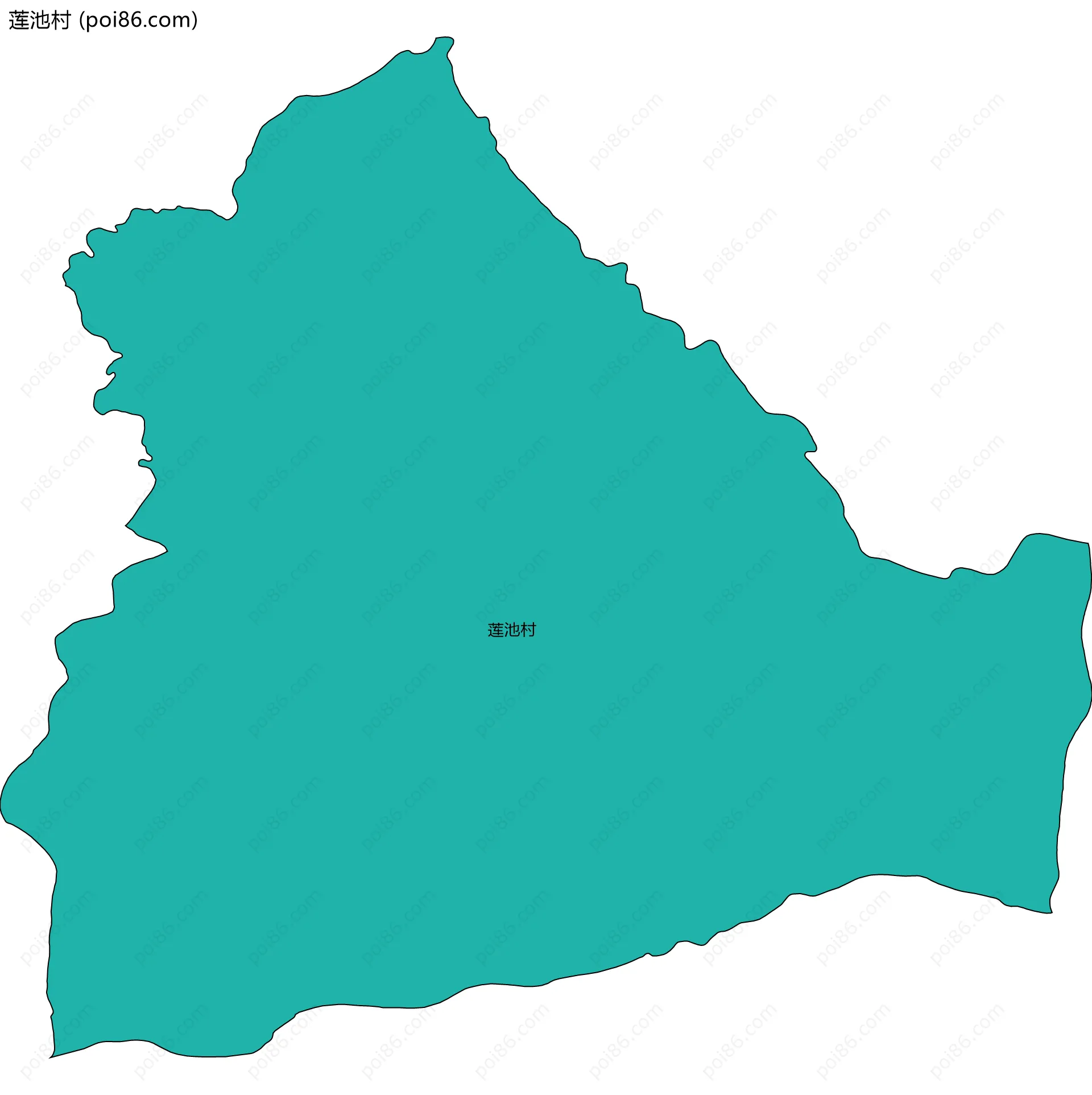 莲池村边界地图