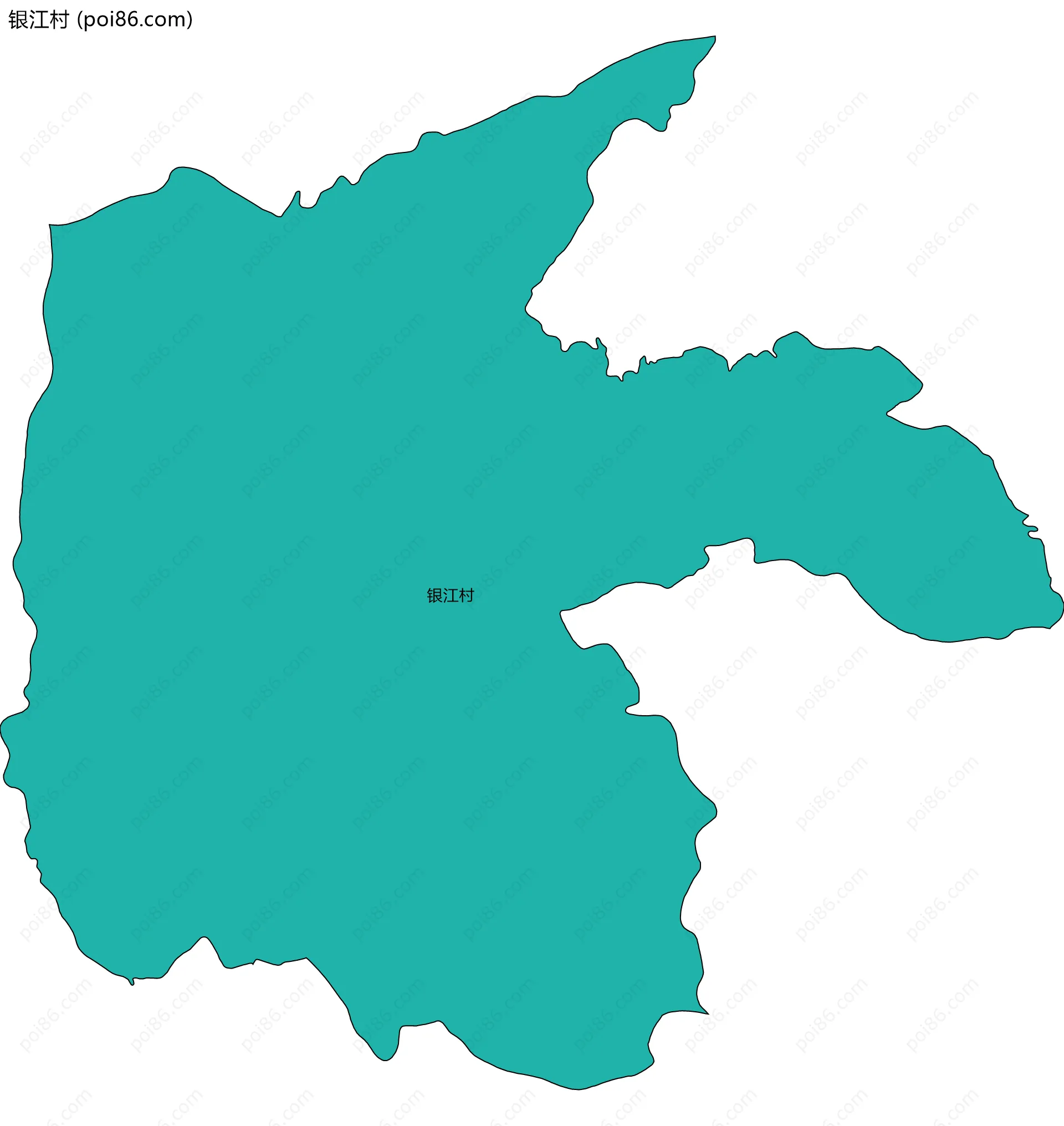 银江村边界地图