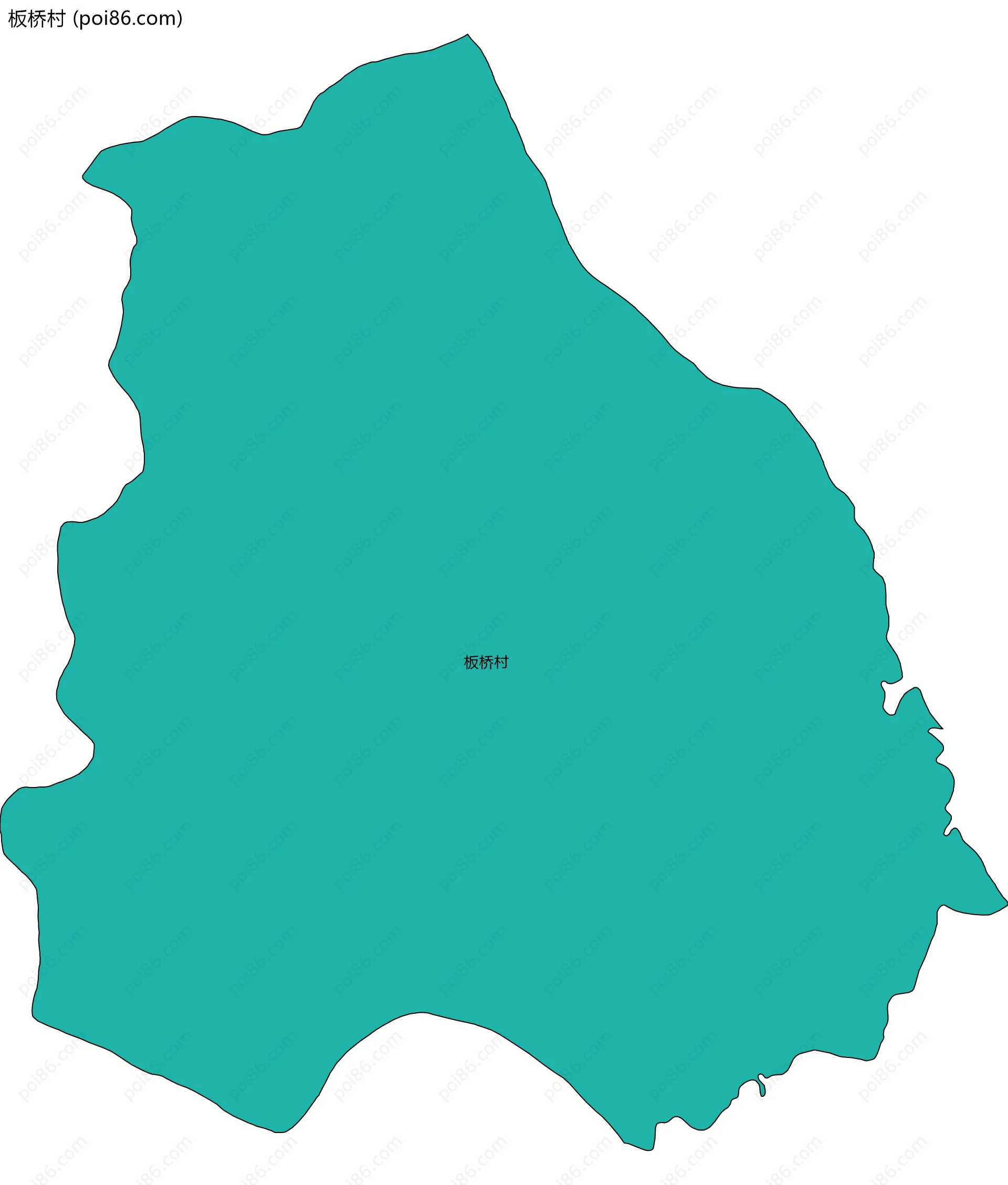 板桥村边界地图