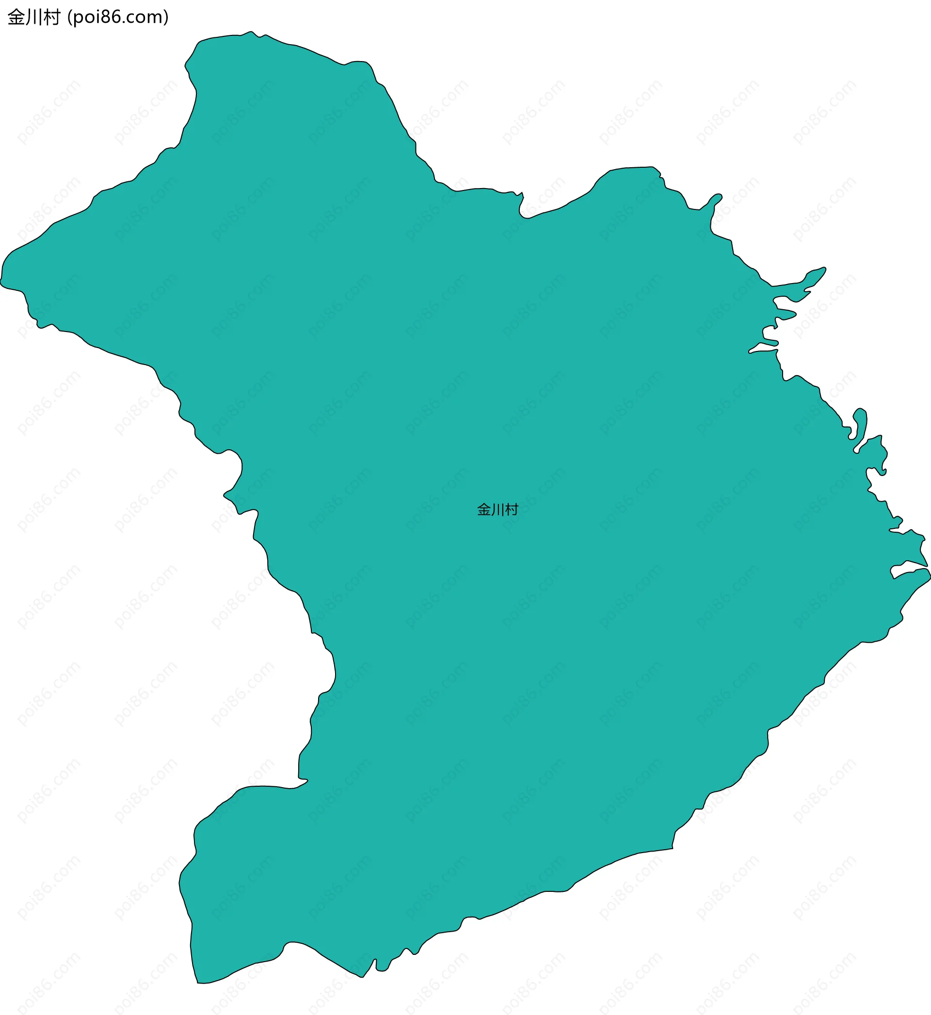 金川村边界地图