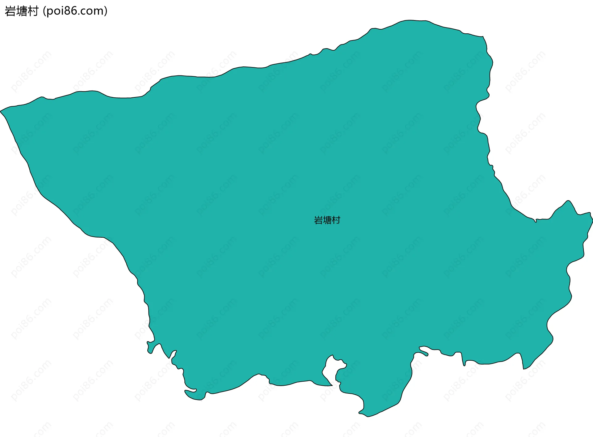 岩塘村边界地图