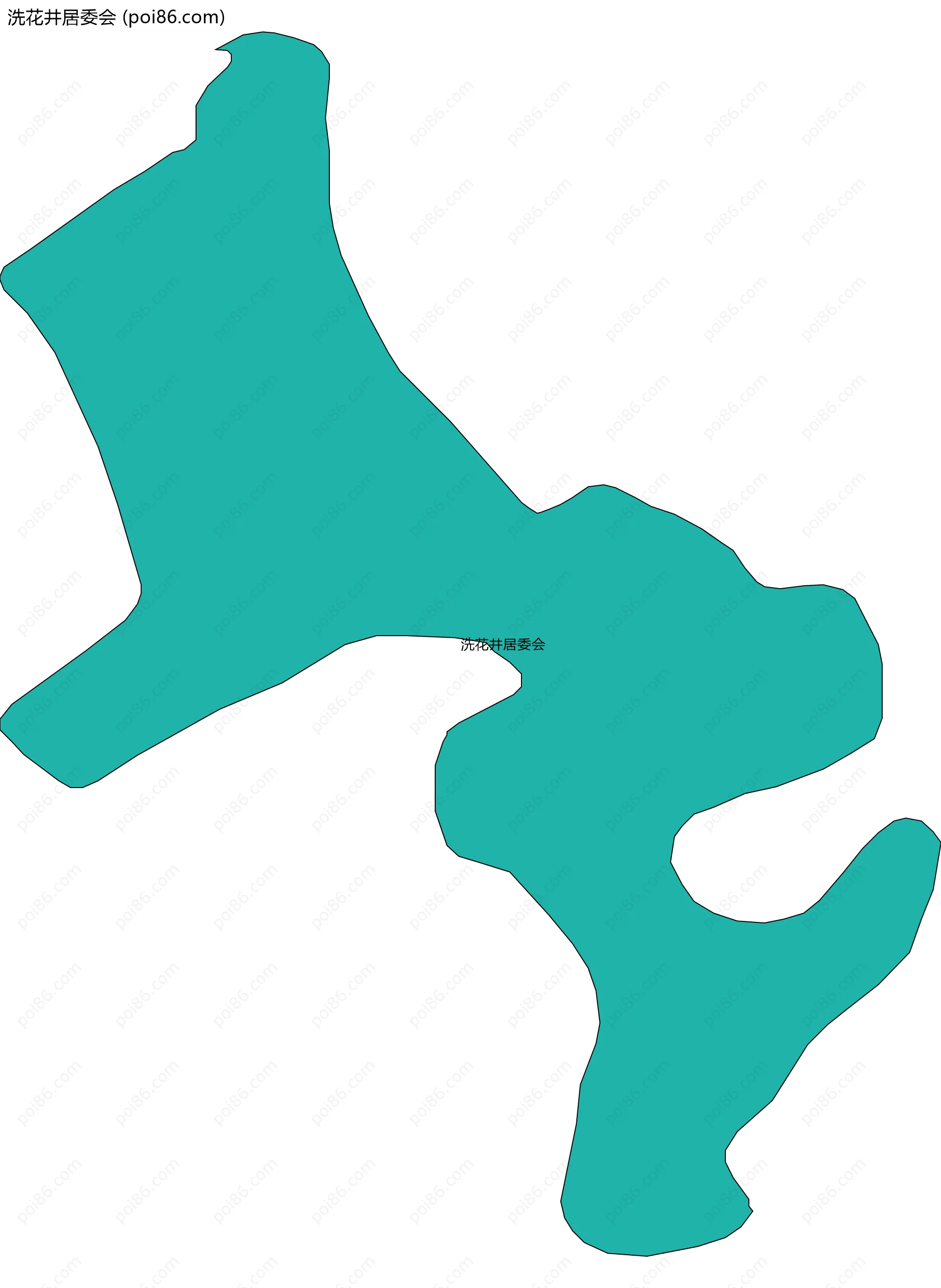 洗花井居委会边界地图