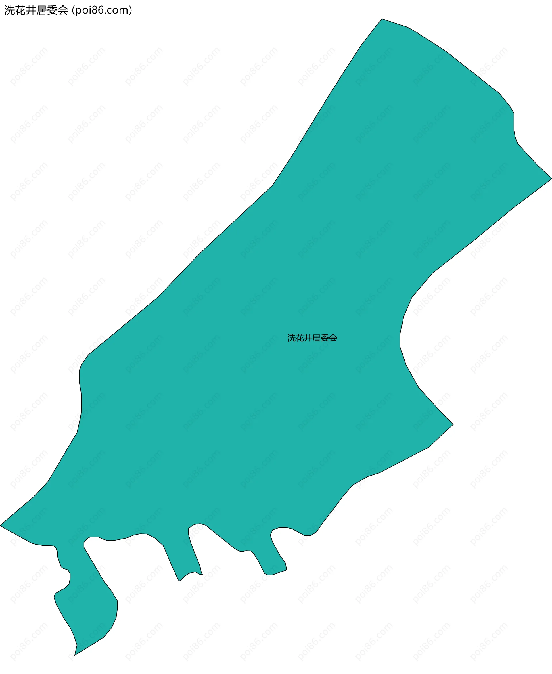 洗花井居委会边界地图