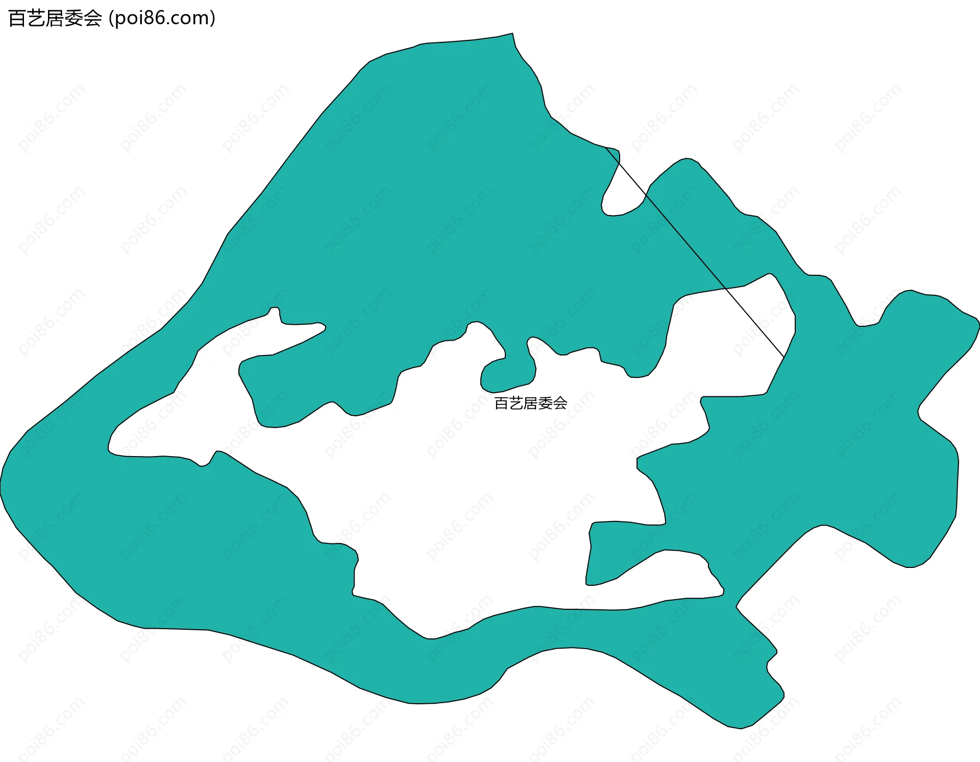 百艺居委会边界地图