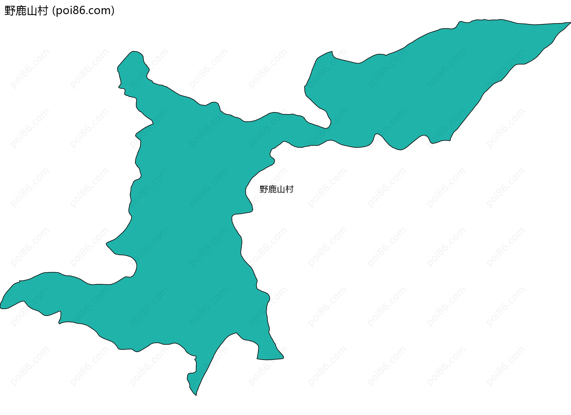 野鹿山村边界地图