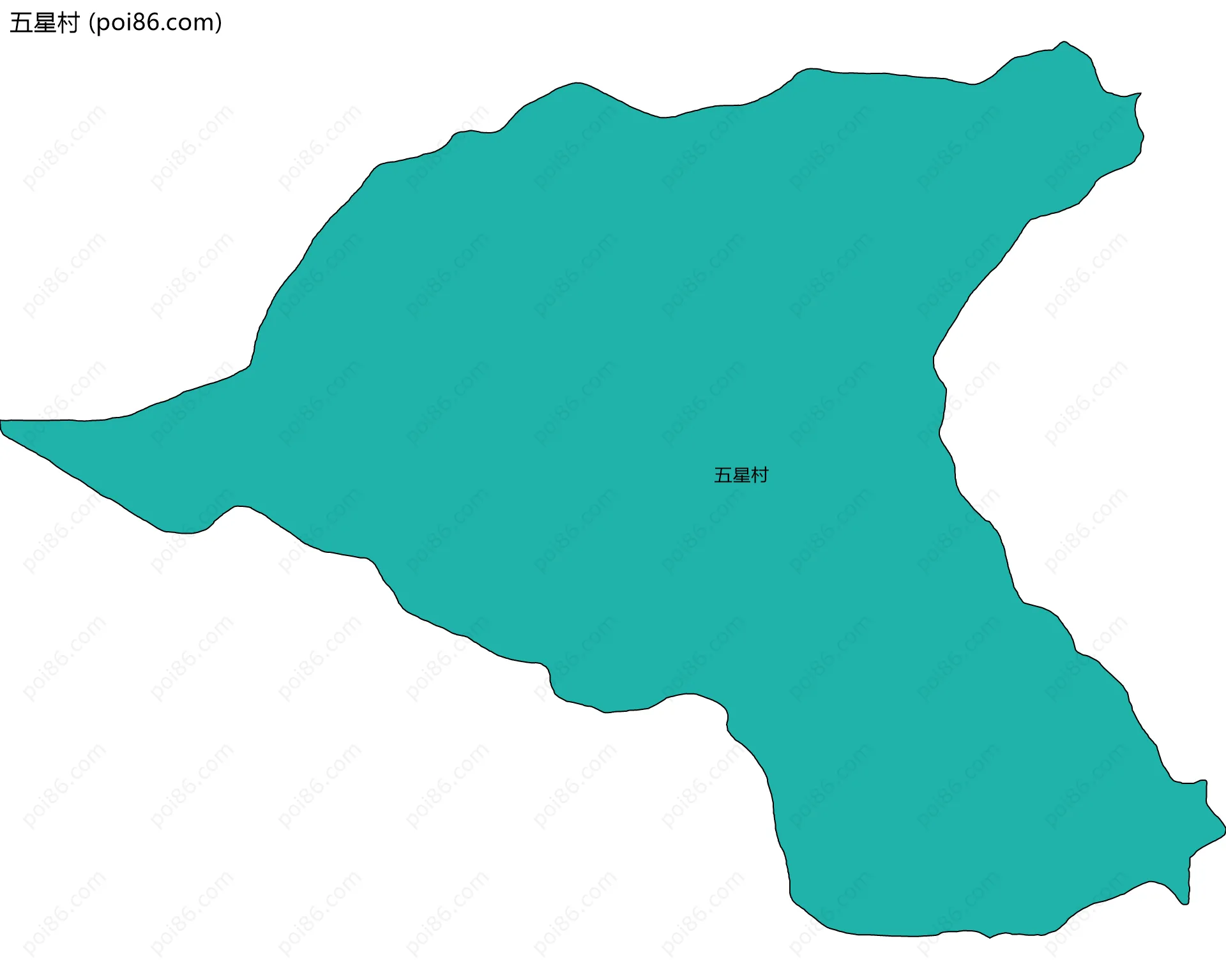 五星村边界地图