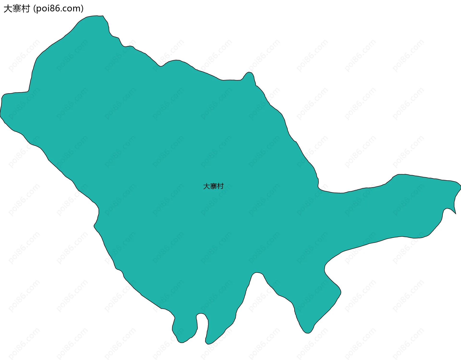 大寨村边界地图